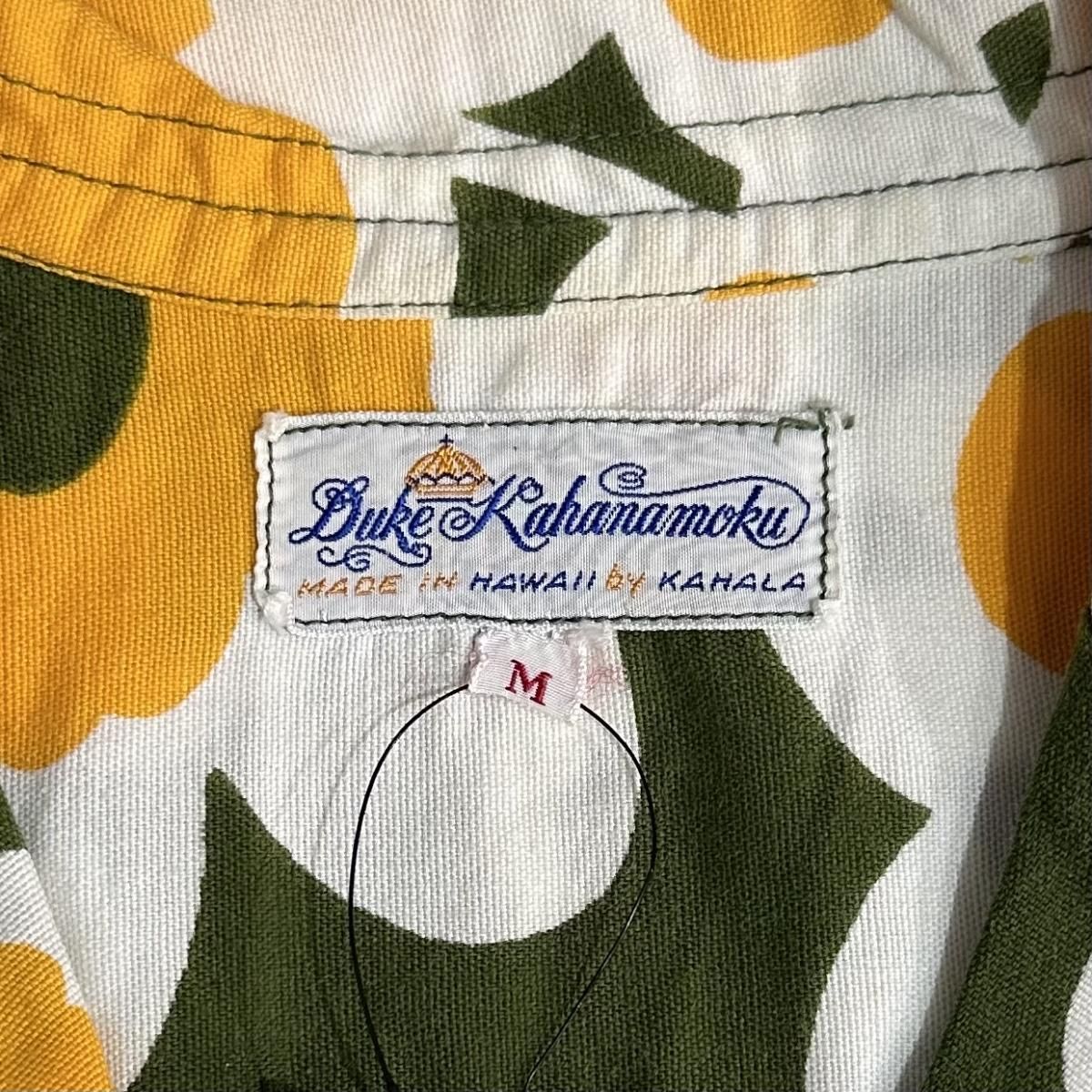 60s Duke Kahanamoku Cotton Aloha Shirt 黄緑 M デューク 60s Duke Kahanamoku Cotton Aloha Shirt 黄緑 M デューク