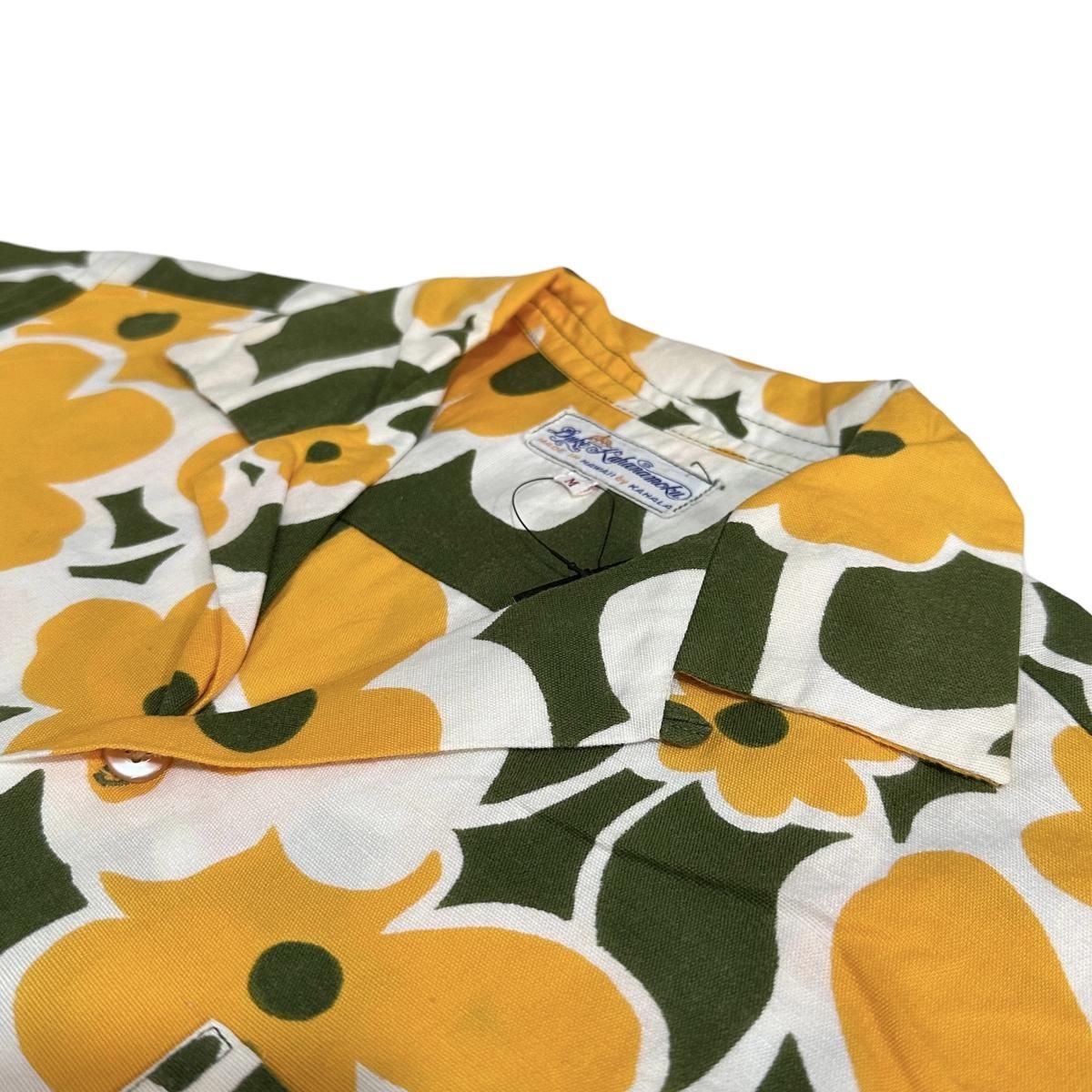 60s Duke Kahanamoku Cotton Aloha Shirt 黄緑 M デューク 60s Duke Kahanamoku Cotton Aloha Shirt 黄緑 M デューク
