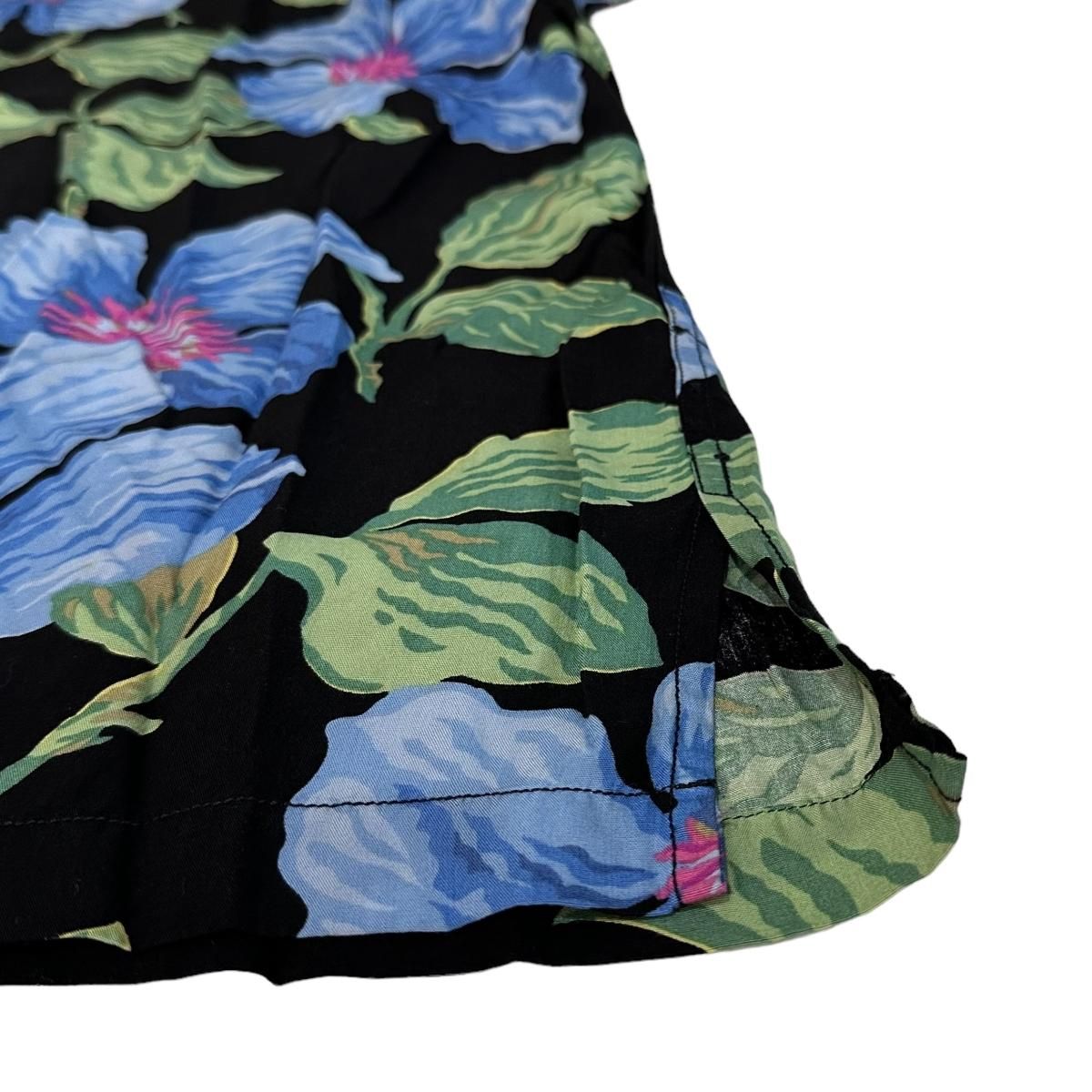 00s POLO SPORT Rayon Aloha Shirt 黒 XL ポロスポーツ アロハ