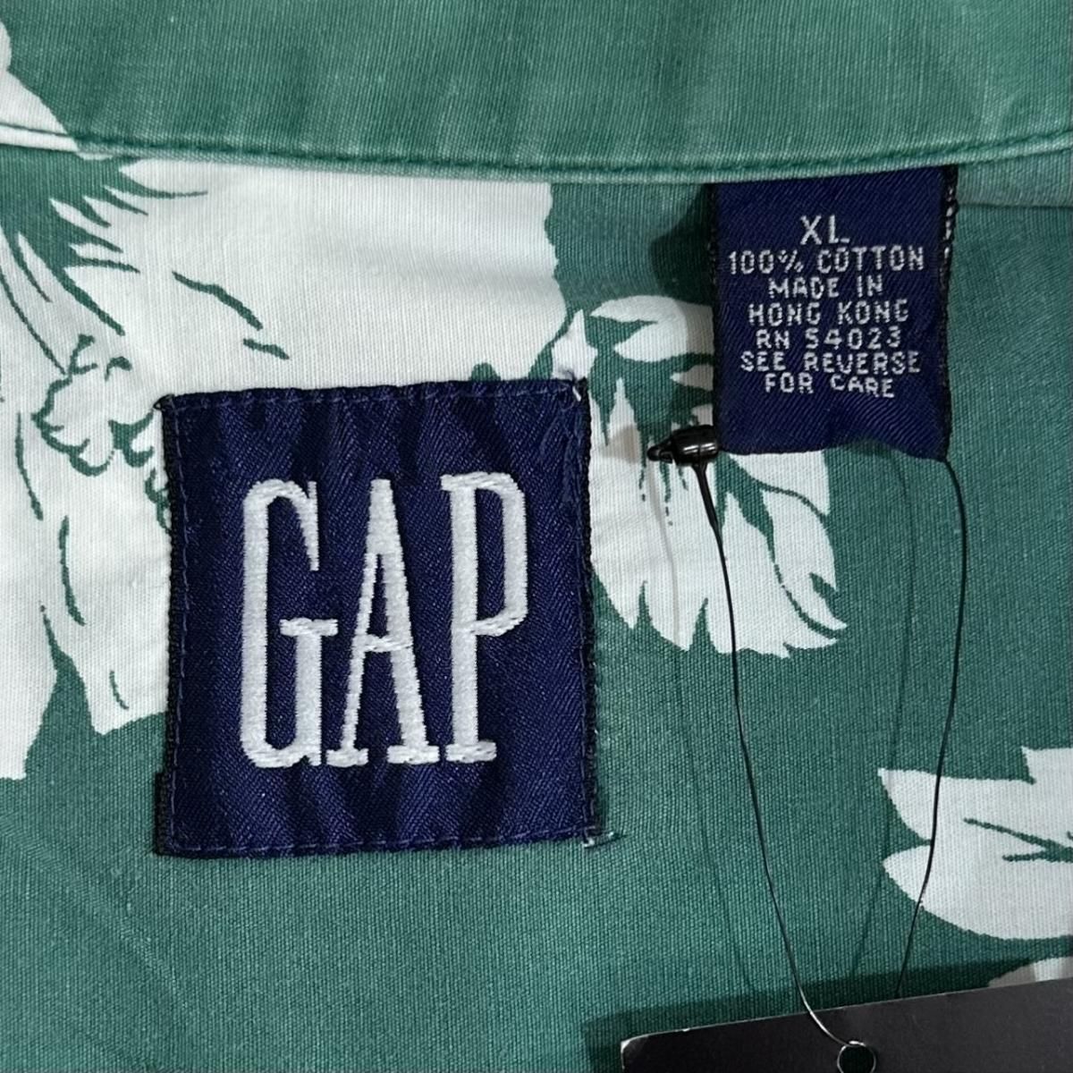 90s OLD GAP Cotton Aloha Shirt 緑 XL オールドギャップ 半袖 90s OLD GAP Cotton Aloha Shirt 緑 XL オールドギャップ 半袖