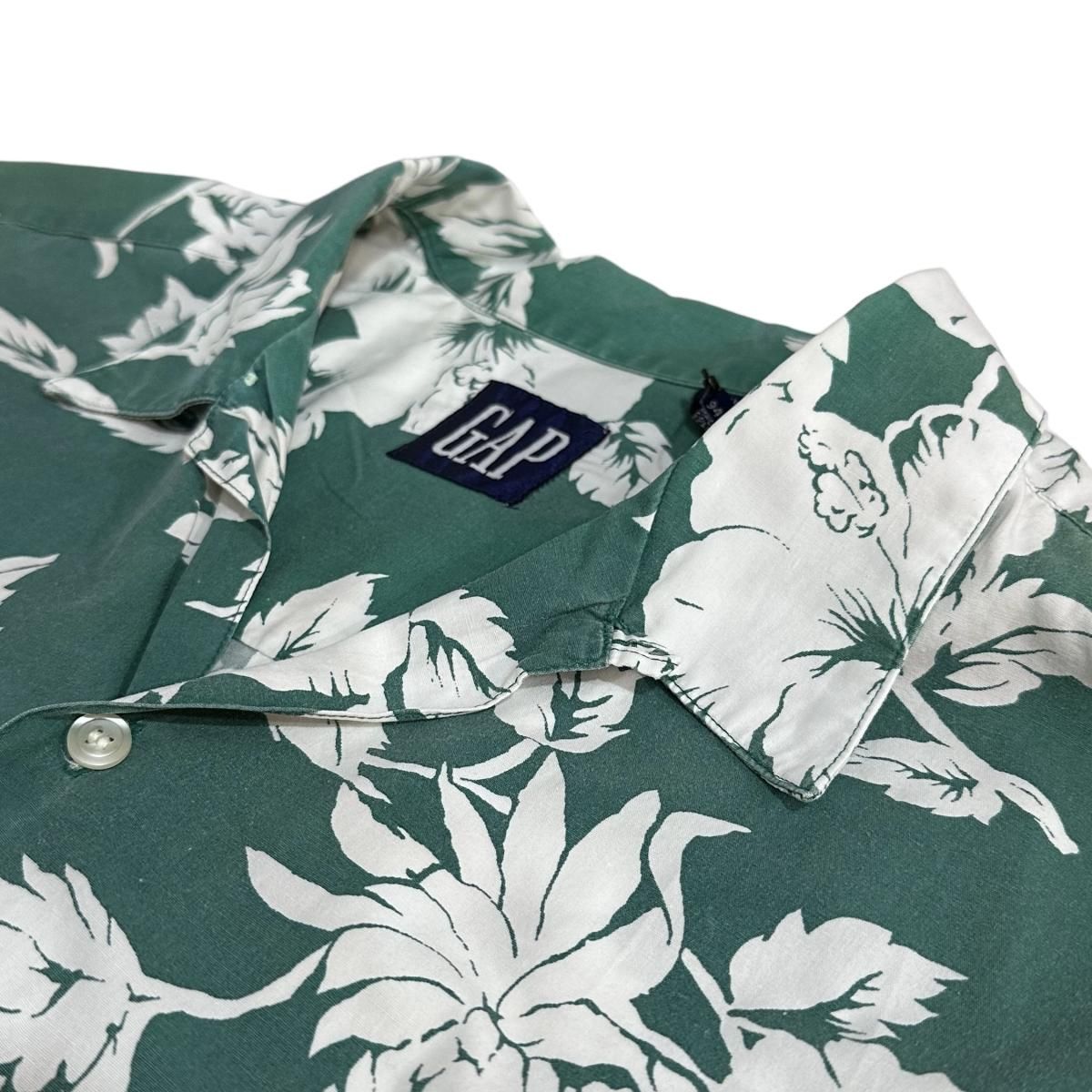 90s OLD GAP Cotton Aloha Shirt 緑 XL オールドギャップ 半袖 90s OLD GAP Cotton Aloha Shirt 緑 XL オールドギャップ 半袖