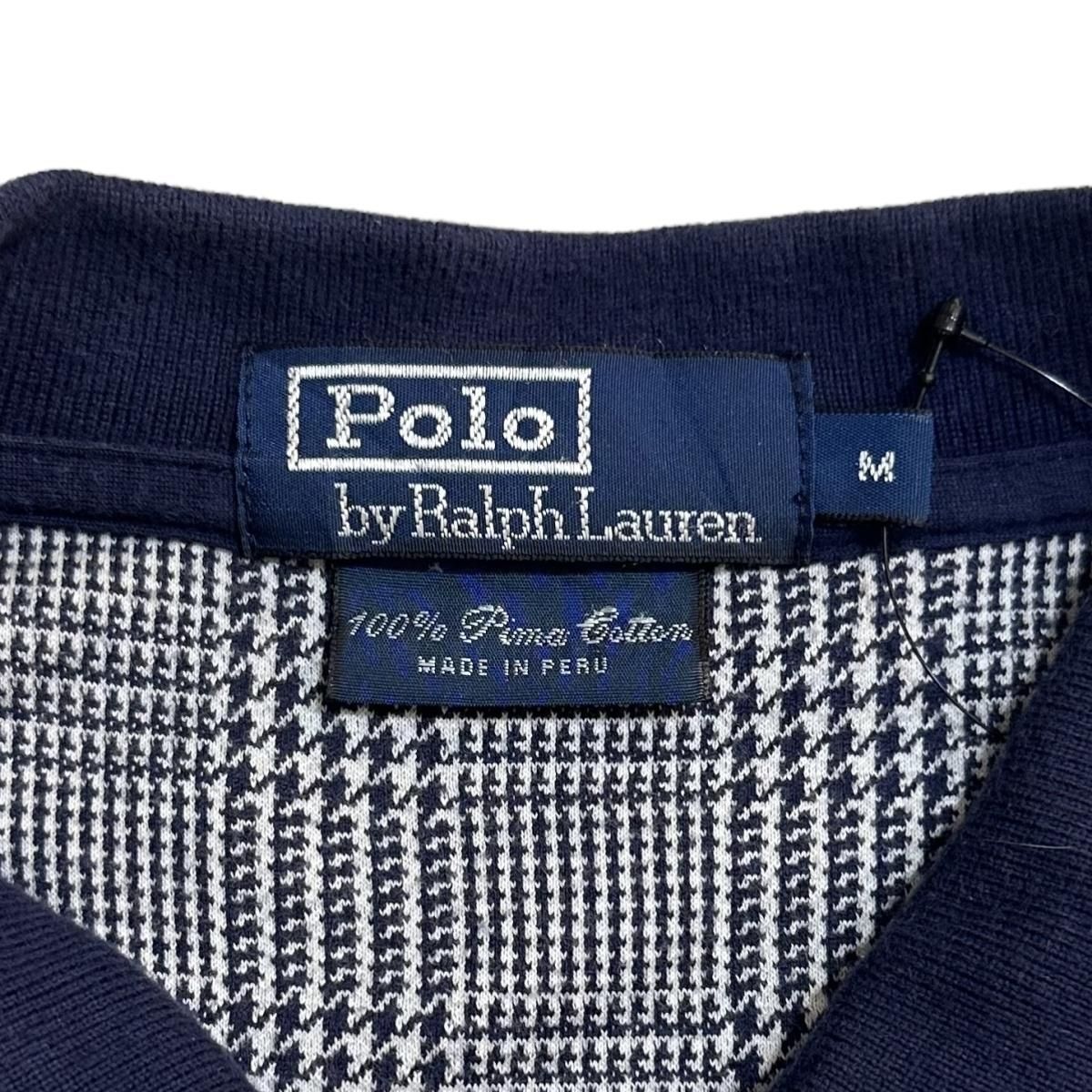 Polo Ralph Lauren Check Cotton S/S Polo Shirt 紺 M ポロ