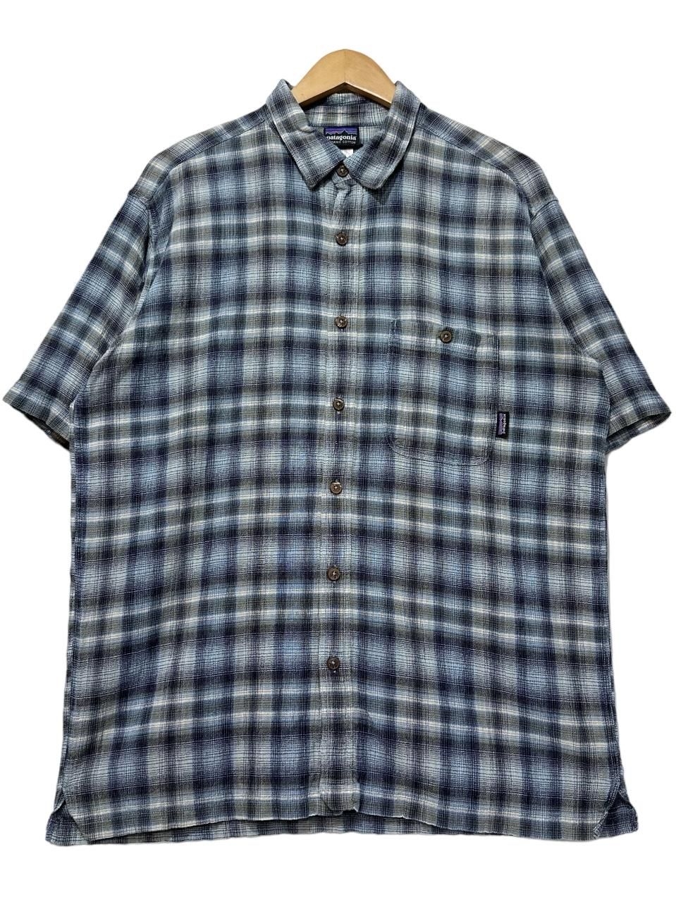 09年製 patagonia A/C Shirt 青 L 00s パタゴニア 半袖 ACシャツ 09年製 patagonia A/C Shirt 青 L 00s パタゴニア 半袖 ACシャツ