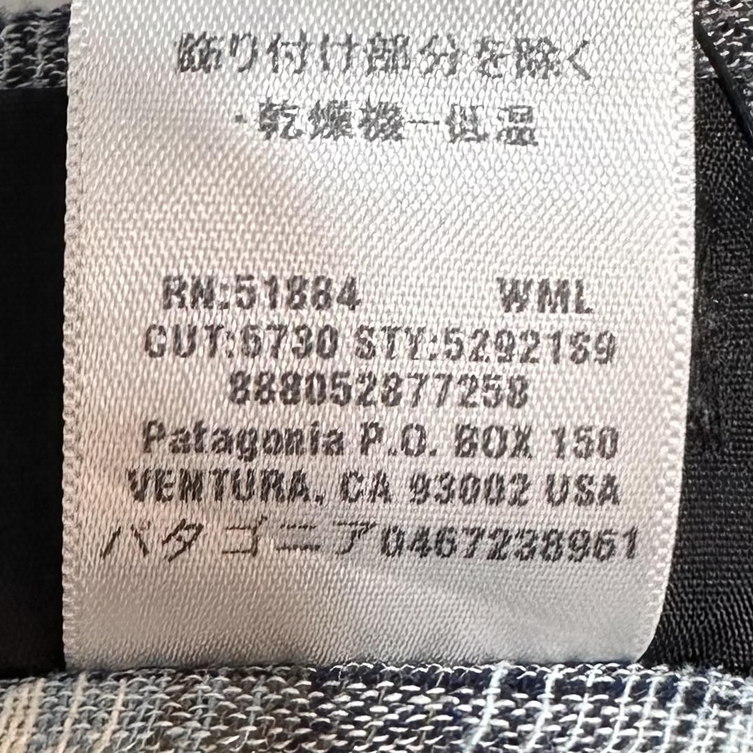 90s 00s patagonia organic cotton パタゴニア 09年製 patagonia A/C Shirt 青 L 00s パタゴニア 半袖 ACシャツ