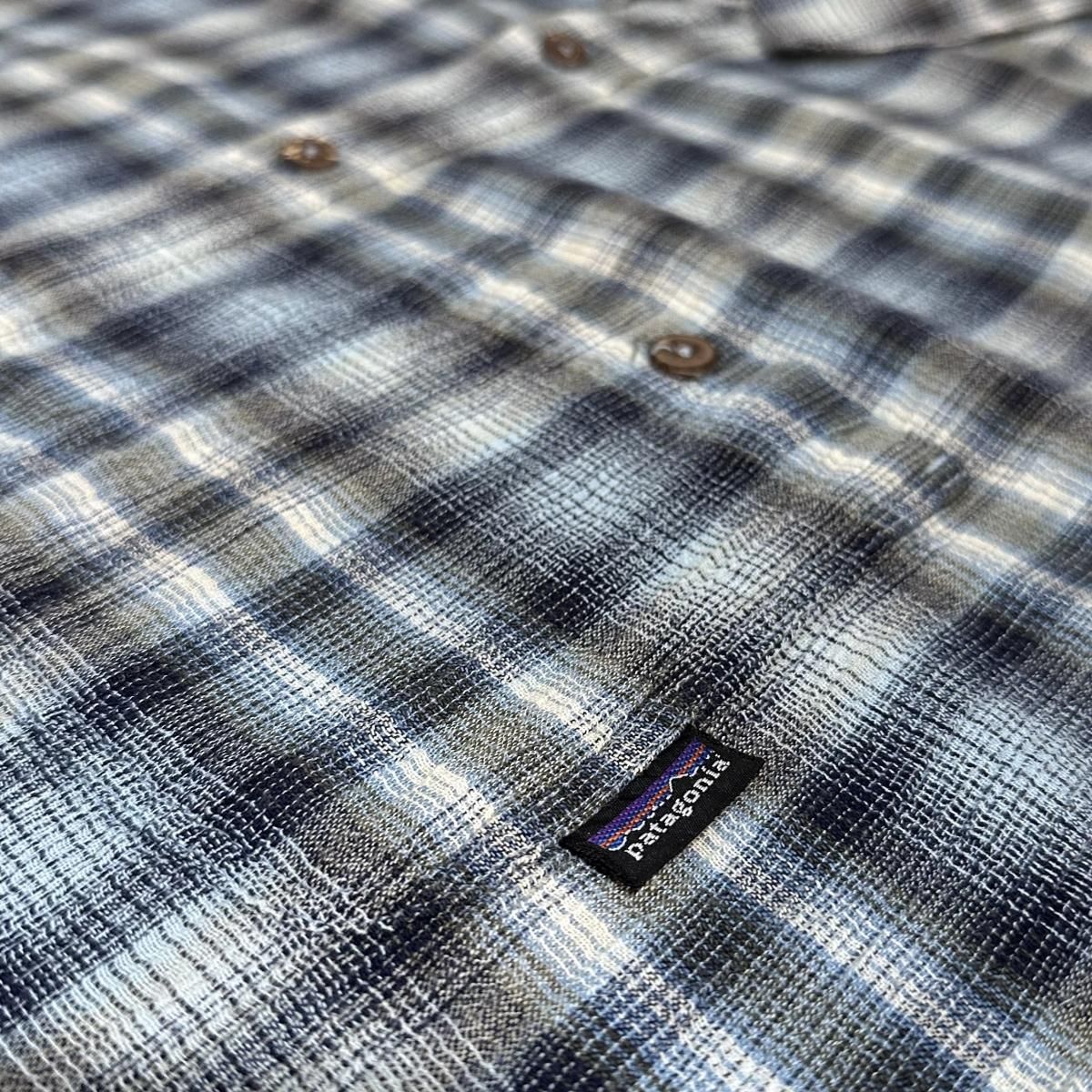 09年製 patagonia A/C Shirt 青 L 00s パタゴニア 半袖 ACシャツ 09年製 patagonia A/C Shirt 青 L 00s パタゴニア 半袖 ACシャツ