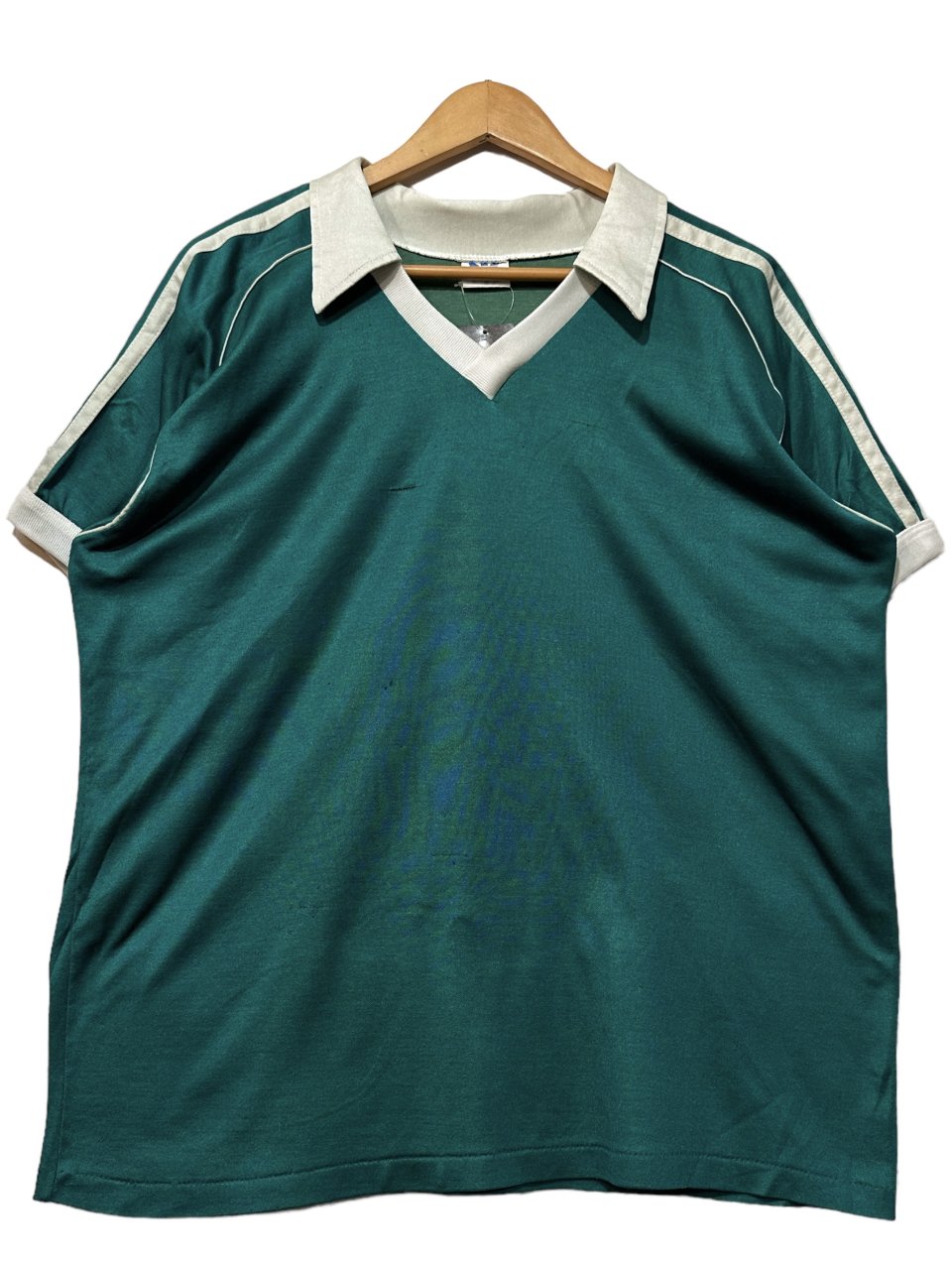 80s adidas S/S Soccer Jersey 緑 XL アディダス サッカーシャツ ユニフォーム ジャージ 無地 グリーン 古着 -  NEWJOKE ONLINE STORE