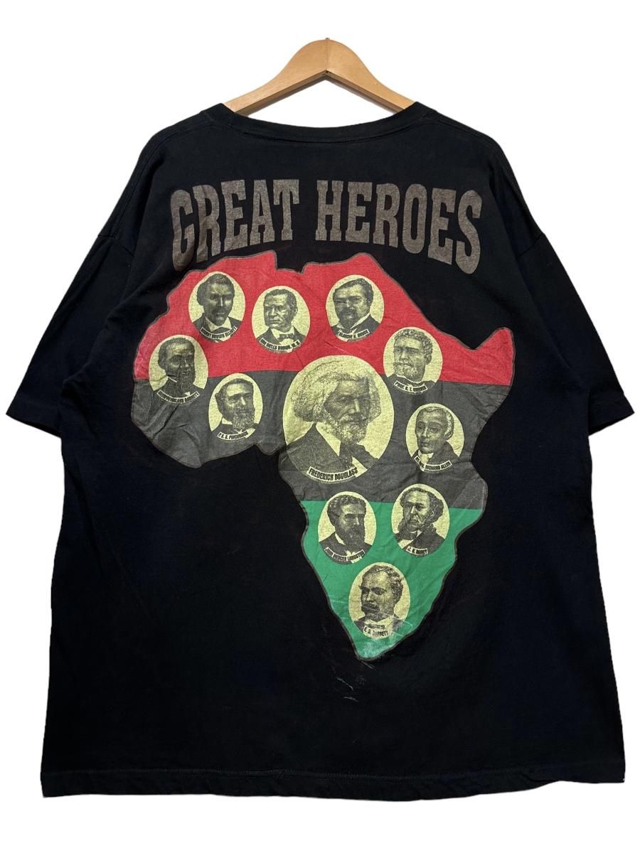 90s Distinguished Black Men Print S/S Tee 黒 XL 偉人 半袖 T 90s Distinguished Black Men Print S/S Tee 黒 XL 偉人 半袖 T
