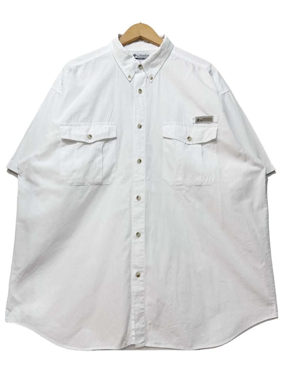 特売 S/S PFG Columbia 05年製 Fishing コロンビア 00s XL 白 Shirt 半袖シャツ