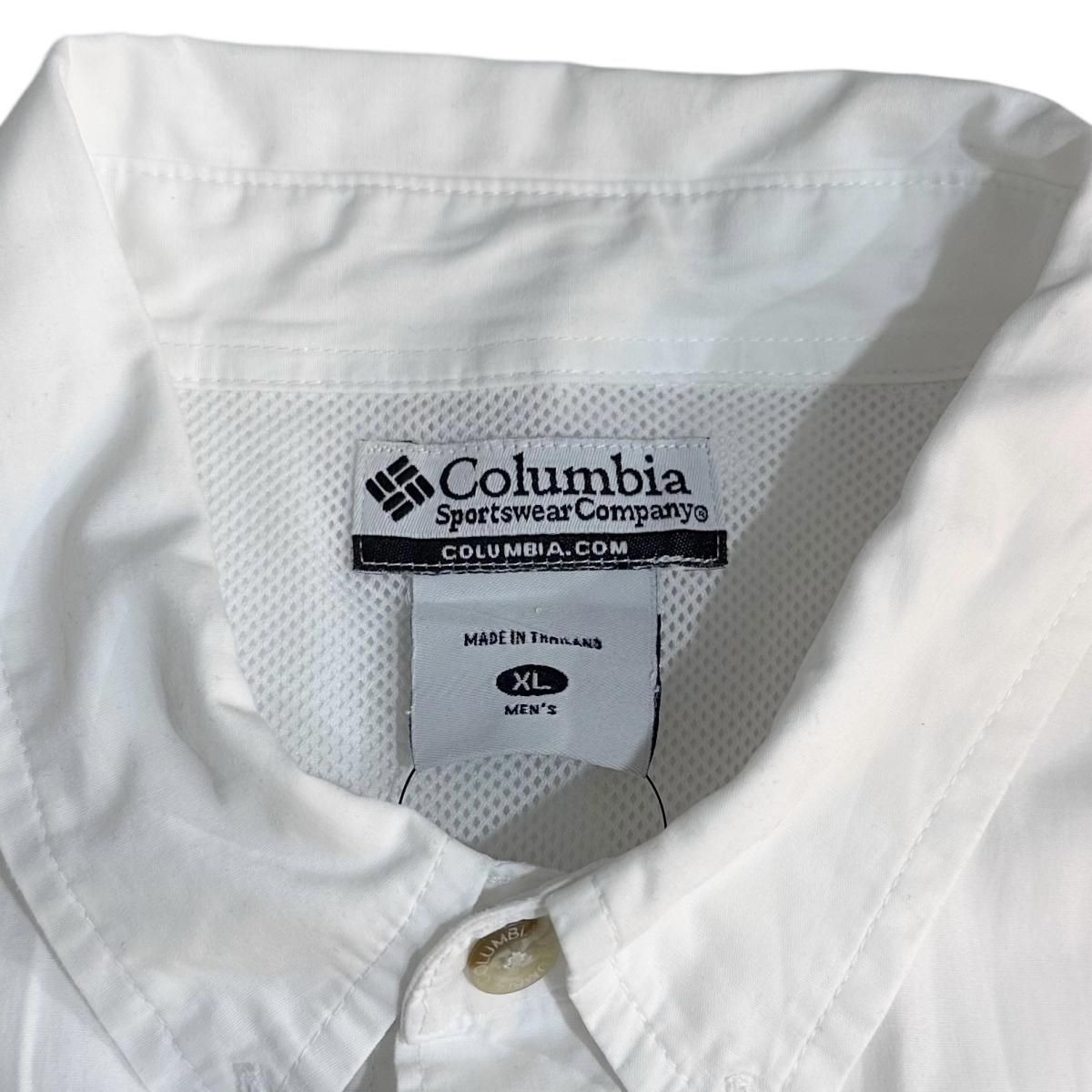 05年製 Columbia BFG S/S Fishing Shirt 白 XL 00s コロンビア 半袖 