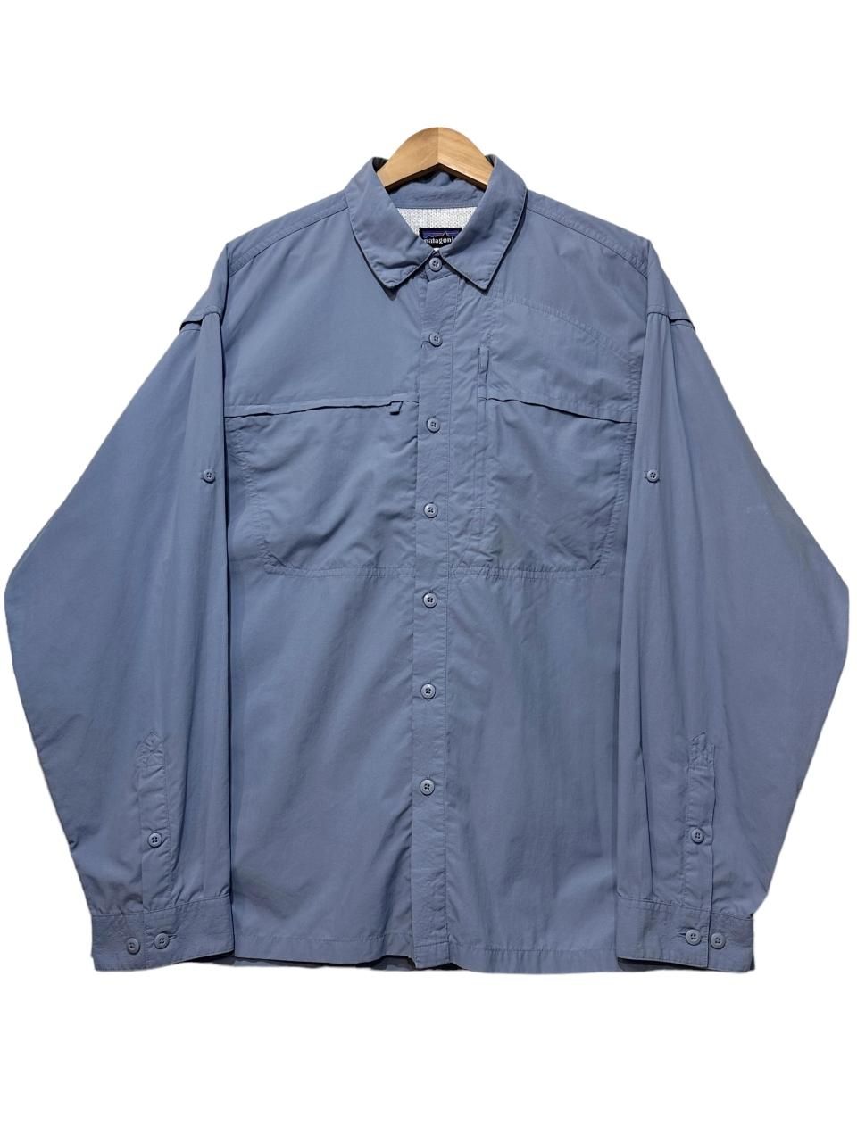08年製 patagonia Long Sleeved Sol Patrol Shirt 水色 L 00s 08年製 patagonia Long Sleeved Sol Patrol Shirt 水色 L 00s