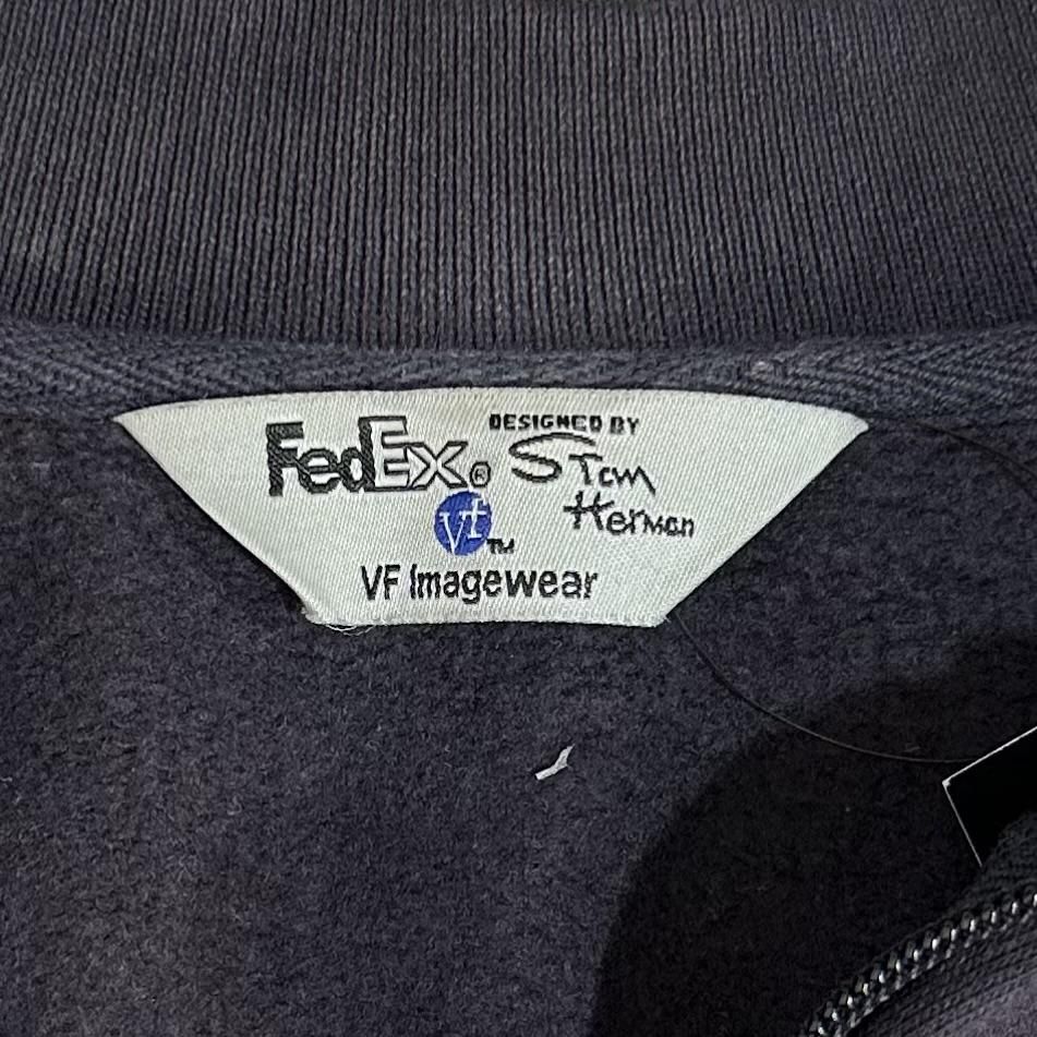 00s FedEx Half-Zip Sweatshirt 黒紫 XL フェデックス ハーフ 00s FedEx Half-Zip Sweatshirt 黒紫 XL フェデックス ハーフ