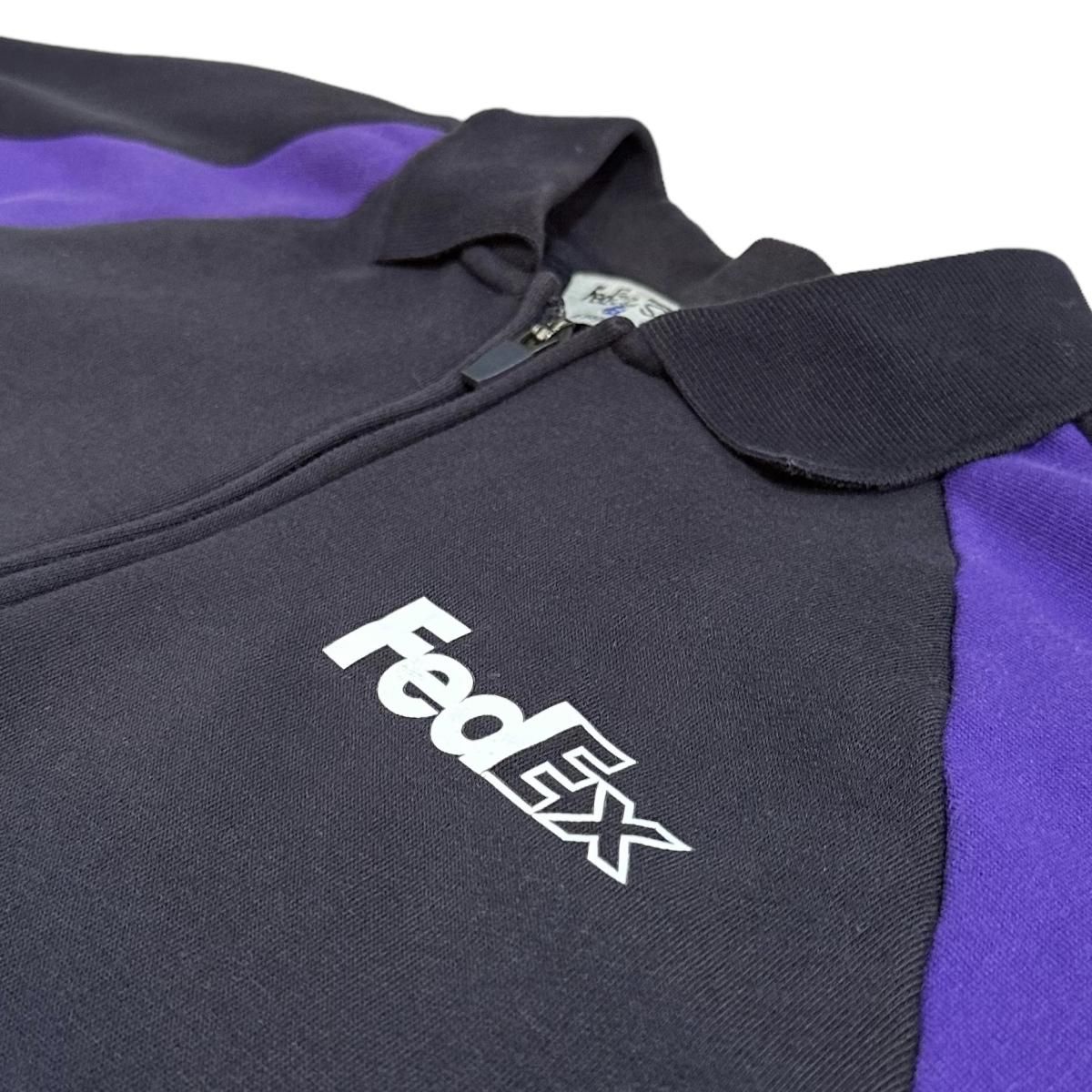 00s FedEx Half-Zip Sweatshirt 黒紫 XL フェデックス ハーフ 00s FedEx Half-Zip Sweatshirt 黒紫 XL フェデックス ハーフ