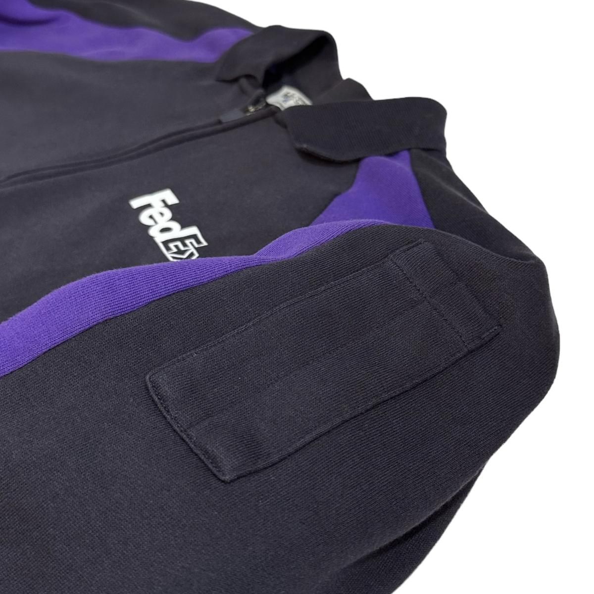 00s FedEx Half-Zip Sweatshirt 黒紫 XL フェデックス ハーフ 00s FedEx Half-Zip Sweatshirt 黒紫 XL フェデックス ハーフ