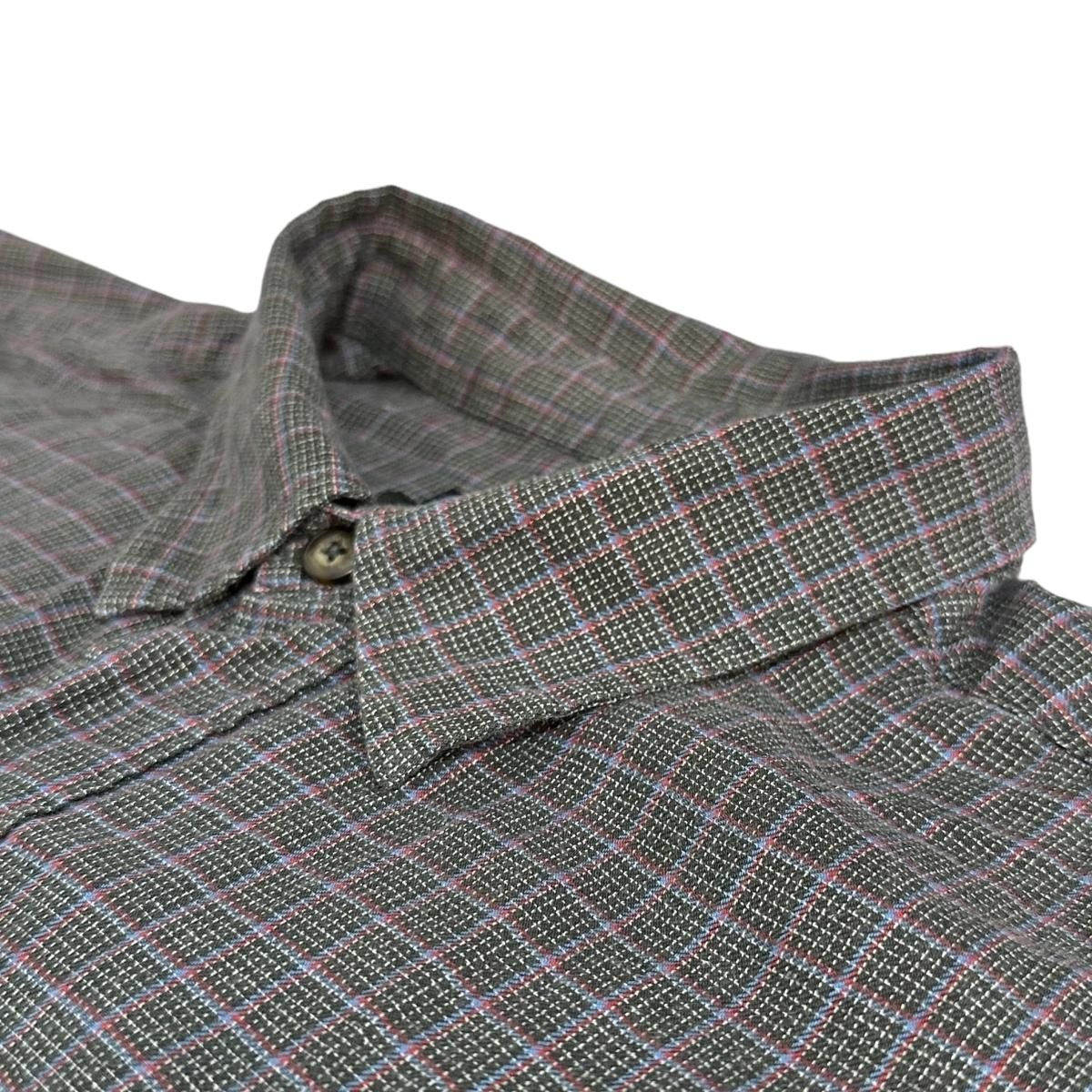 01年製 patagonia L/S Pima Cotton Shirt オリーブ赤青 XL 00s 01年製 patagonia L/S Pima Cotton Shirt オリーブ赤青 XL 00s