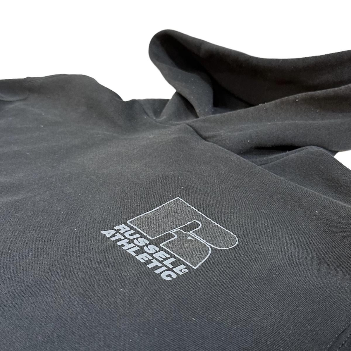 USA製 90s RUSSELL ATHLETIC Logo Pullover Sweat Hoodie M 黒 USA製 90s RUSSELL ATHLETIC Logo Pullover Sweat Hoodie M 黒