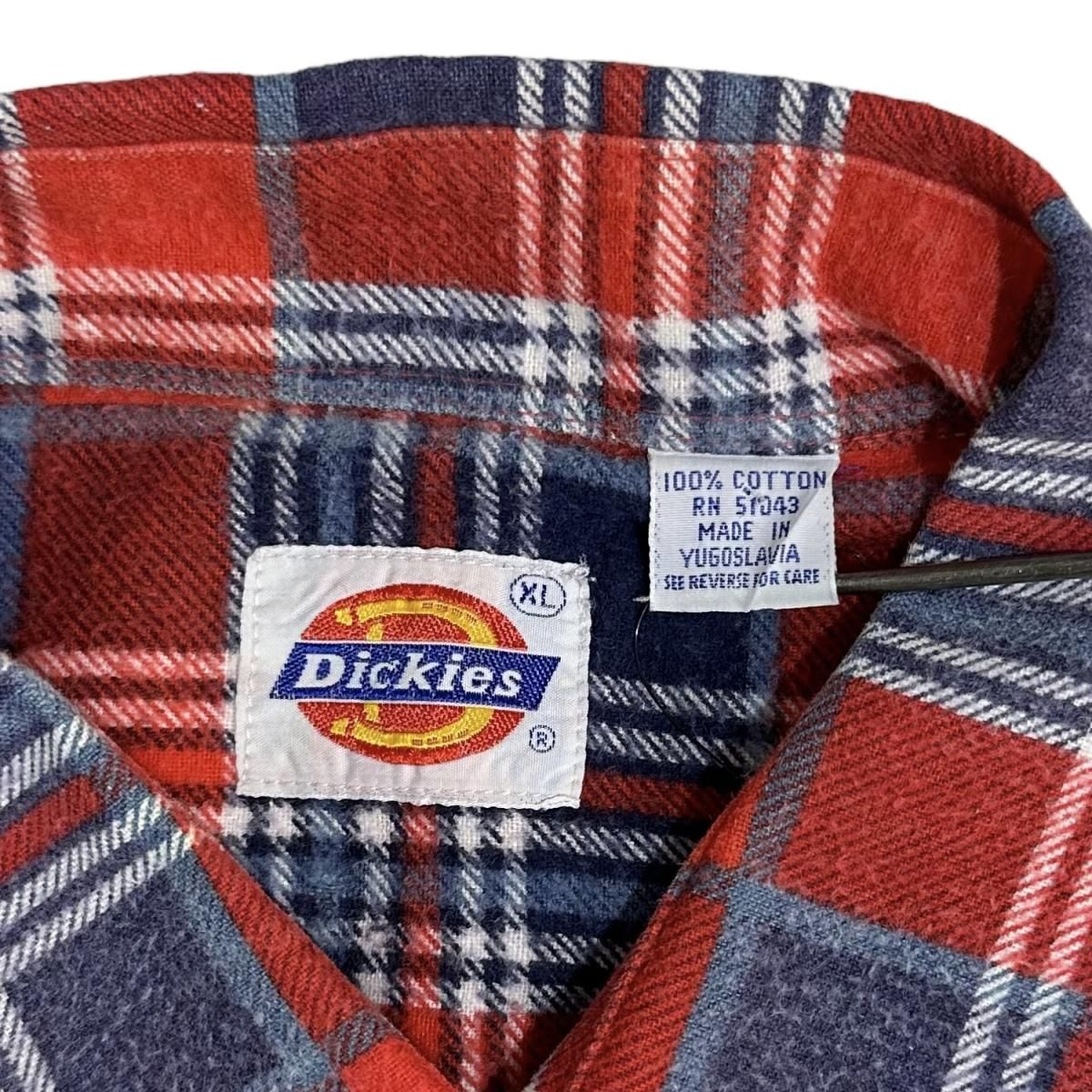 70s~80s Dickies Print Flannel L/S Shirt 赤青 XL ディッキーズ 70s~80s Dickies Print Flannel L/S Shirt 赤青 XL ディッキーズ