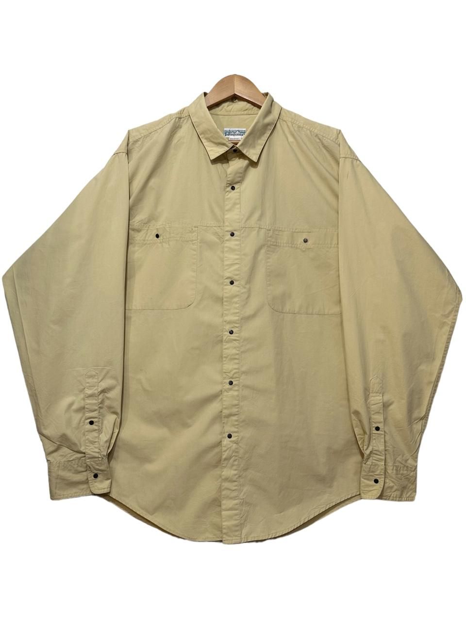 80s~90s patagonia Snap Shirt 黄 L 白タグ パタゴニア 長袖 80s~90s patagonia Snap Shirt 黄 L 白タグ パタゴニア 長袖