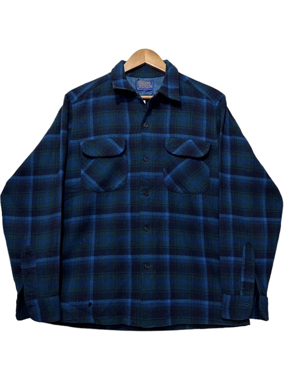 60s PENDLETON Wool Board Shirt 青緑 M ペンドルトン 長袖 60s PENDLETON Wool Board Shirt 青緑 M ペンドルトン 長袖