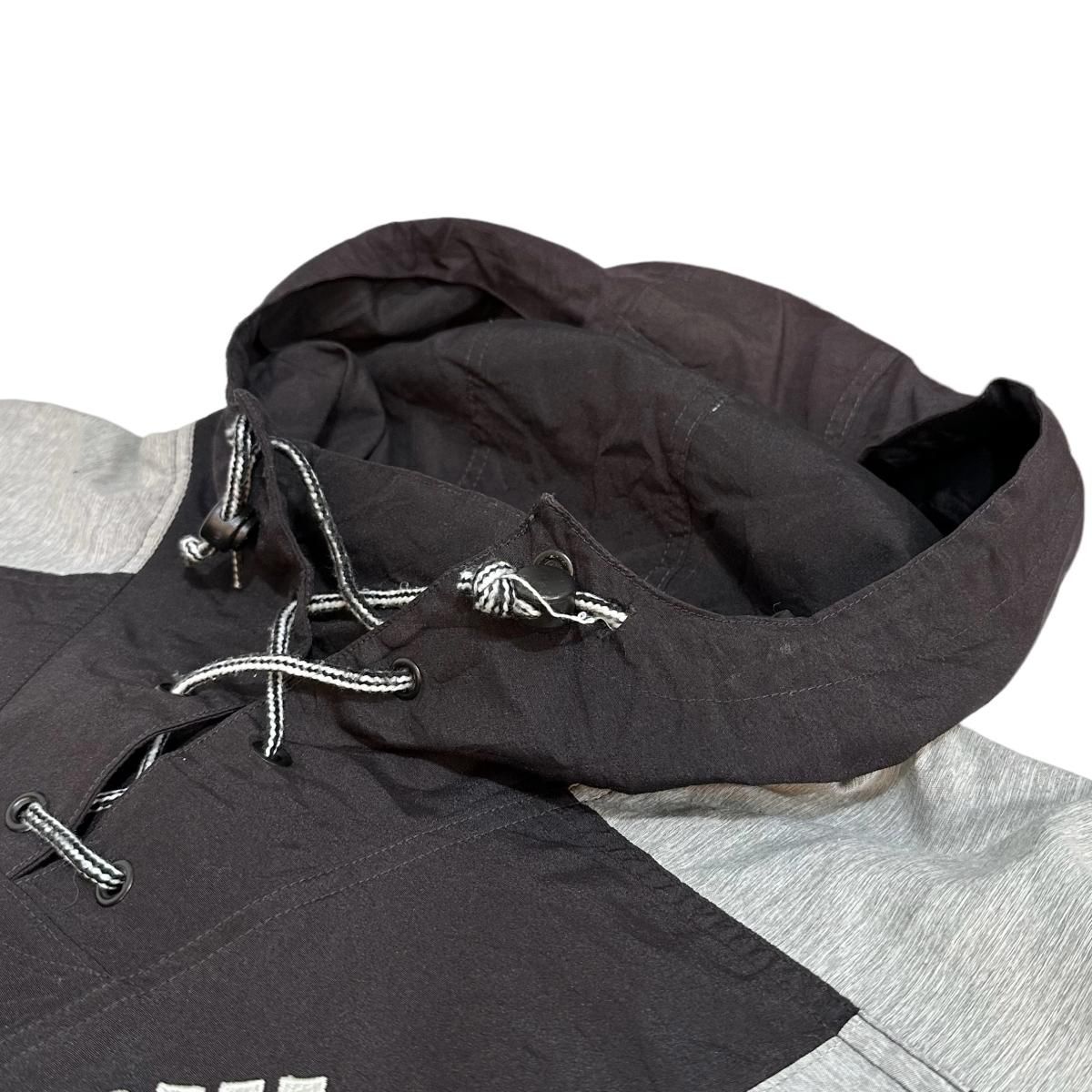 90s adidas Lace Up Pullover Hoodie 黒灰 L アディダス 90s adidas Lace Up Pullover Hoodie 黒灰 L アディダス