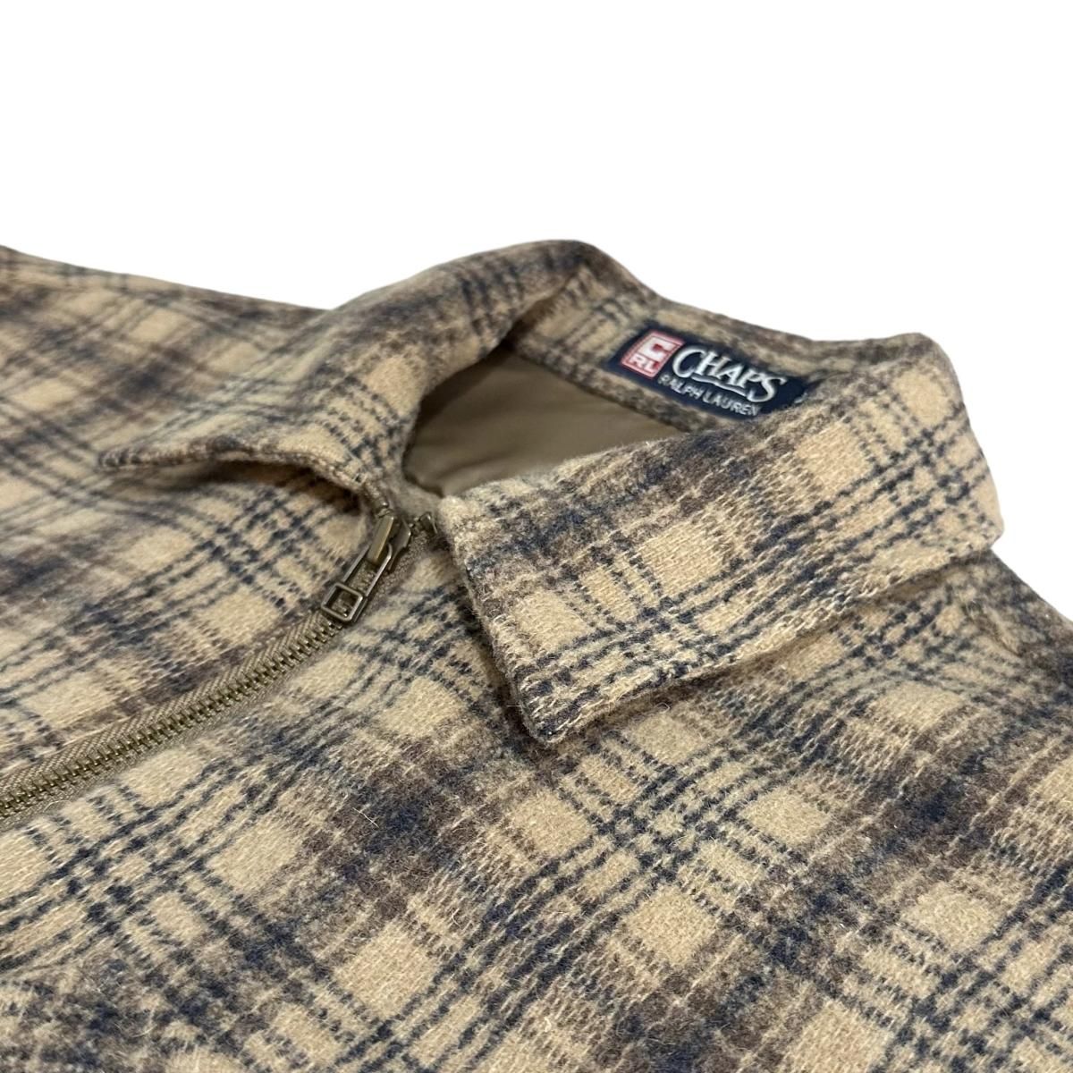 90s CHAPS Wool Half-Zip Pullover Shirt 茶 L チャップス 長袖 90s CHAPS Wool Half-Zip Pullover Shirt 茶 L チャップス 長袖