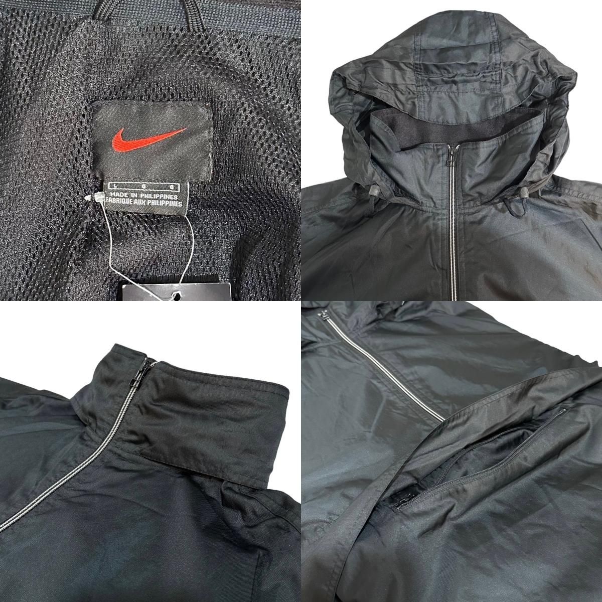 00年製 NIKE Logo Nylon Anorak Parka 黒 L 00s ナイキ 00年製 NIKE Logo Nylon Anorak Parka 黒 L 00s ナイキ
