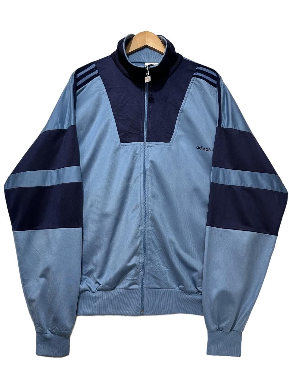 90s adidas Track Jacket 水色紺 XL アディダス トラックジャケット ジャージ ライトブルー ネイビー 古着 -  NEWJOKE ONLINE STORE