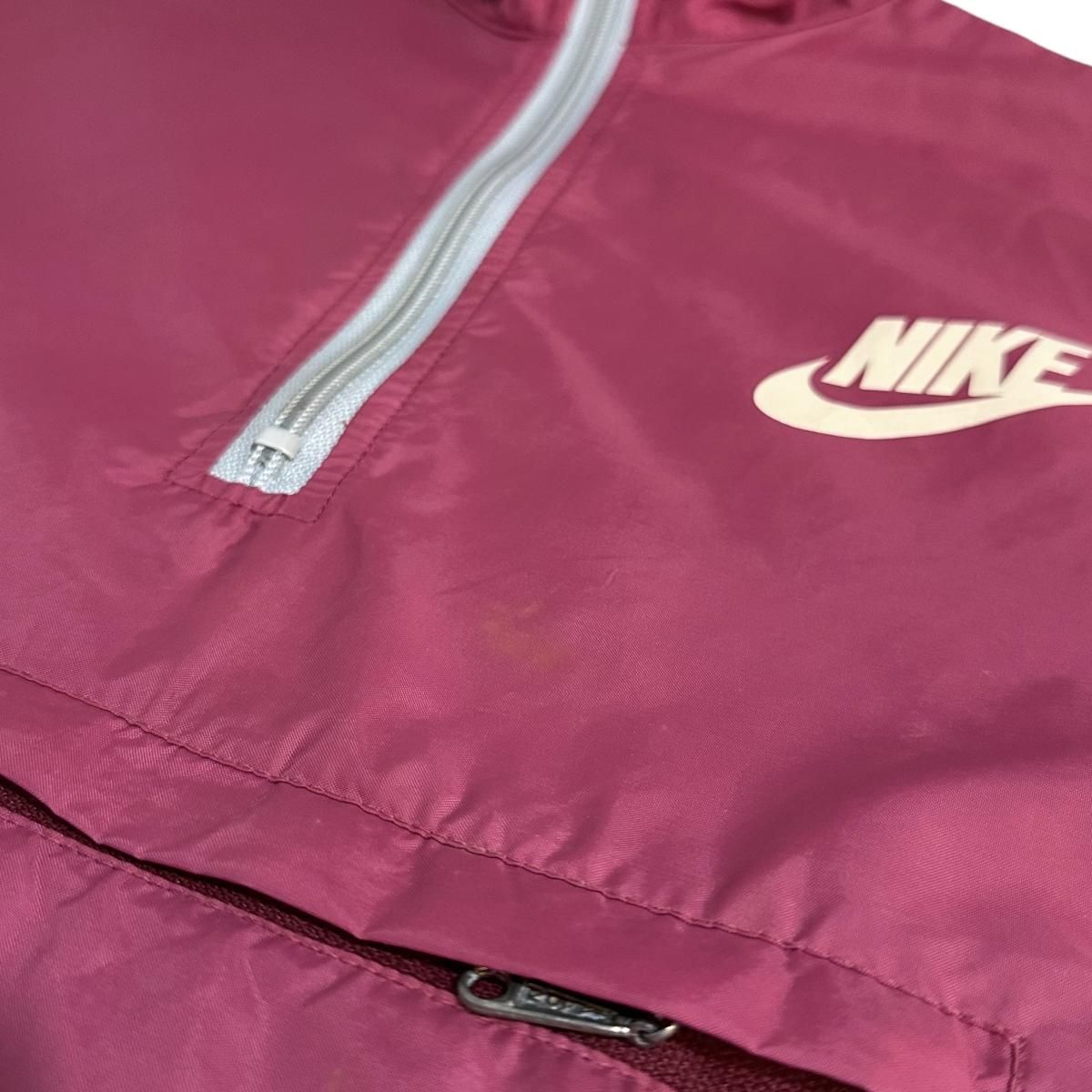 USA製 70s NIKE Half Zip Nylon Pullover Jacket エンジ M USA製 70s NIKE Half Zip Nylon Pullover Jacket エンジ M