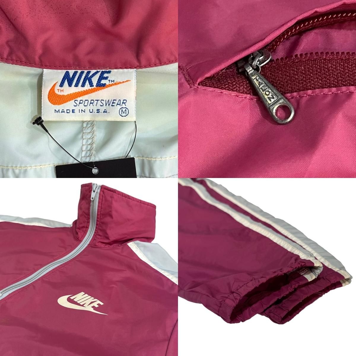 USA製 70s NIKE Half Zip Nylon Pullover Jacket エンジ M USA製 70s NIKE Half Zip Nylon Pullover Jacket エンジ M