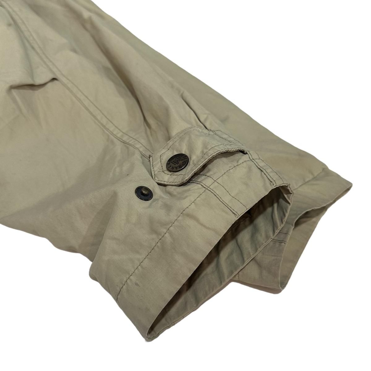 90s BANANA REPUBLIC Nylon Cotton Safari Jacket カーキ S