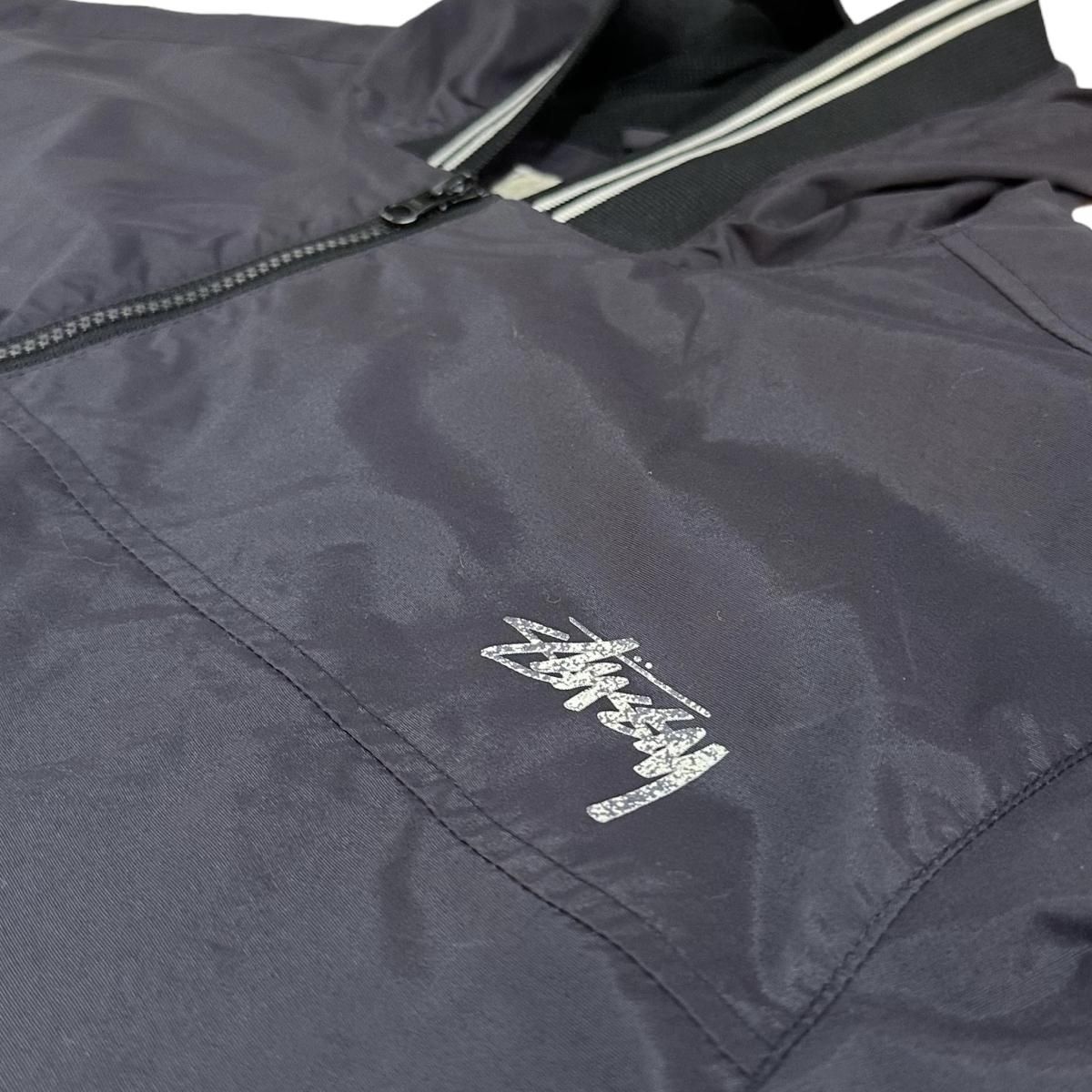 STUSSY Hooded Nylon Jacket 黒 L ステューシー フード付き