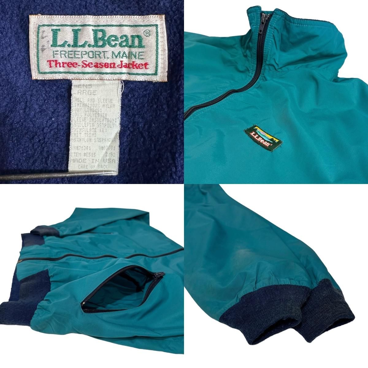 USA製 92年 L.L.BEAN Three-Season Jacket エメラルドグリーン L USA製 92年 L.L.BEAN Three-Season Jacket エメラルドグリーン L