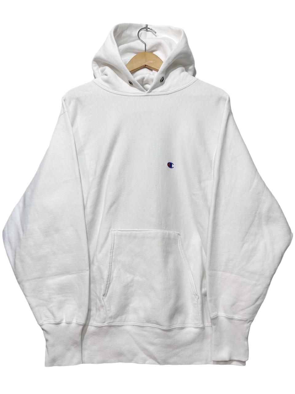 USA製 90s Champion R/W Sweat Hoodie 白 L 刺繍タグ USA製 90s Champion R/W Sweat Hoodie 白 L 刺繍タグ
