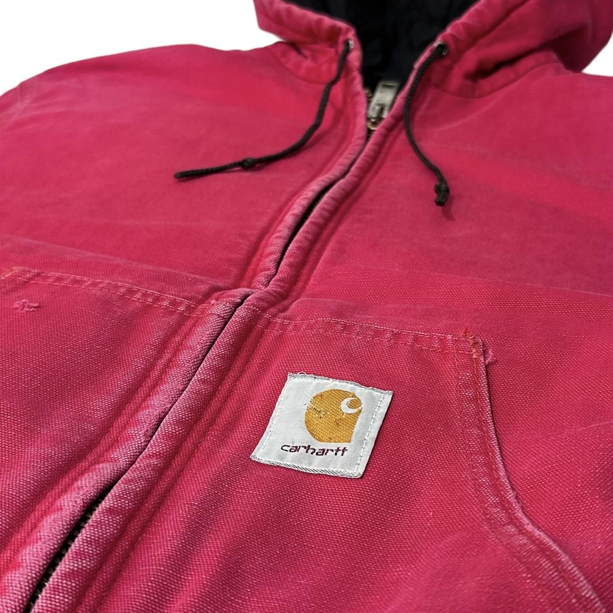 00s Carhartt Duck Active Jacket Quilted Flannel Lined 赤 M 00s Carhartt Duck Active Jacket Quilted Flannel Lined 赤 M