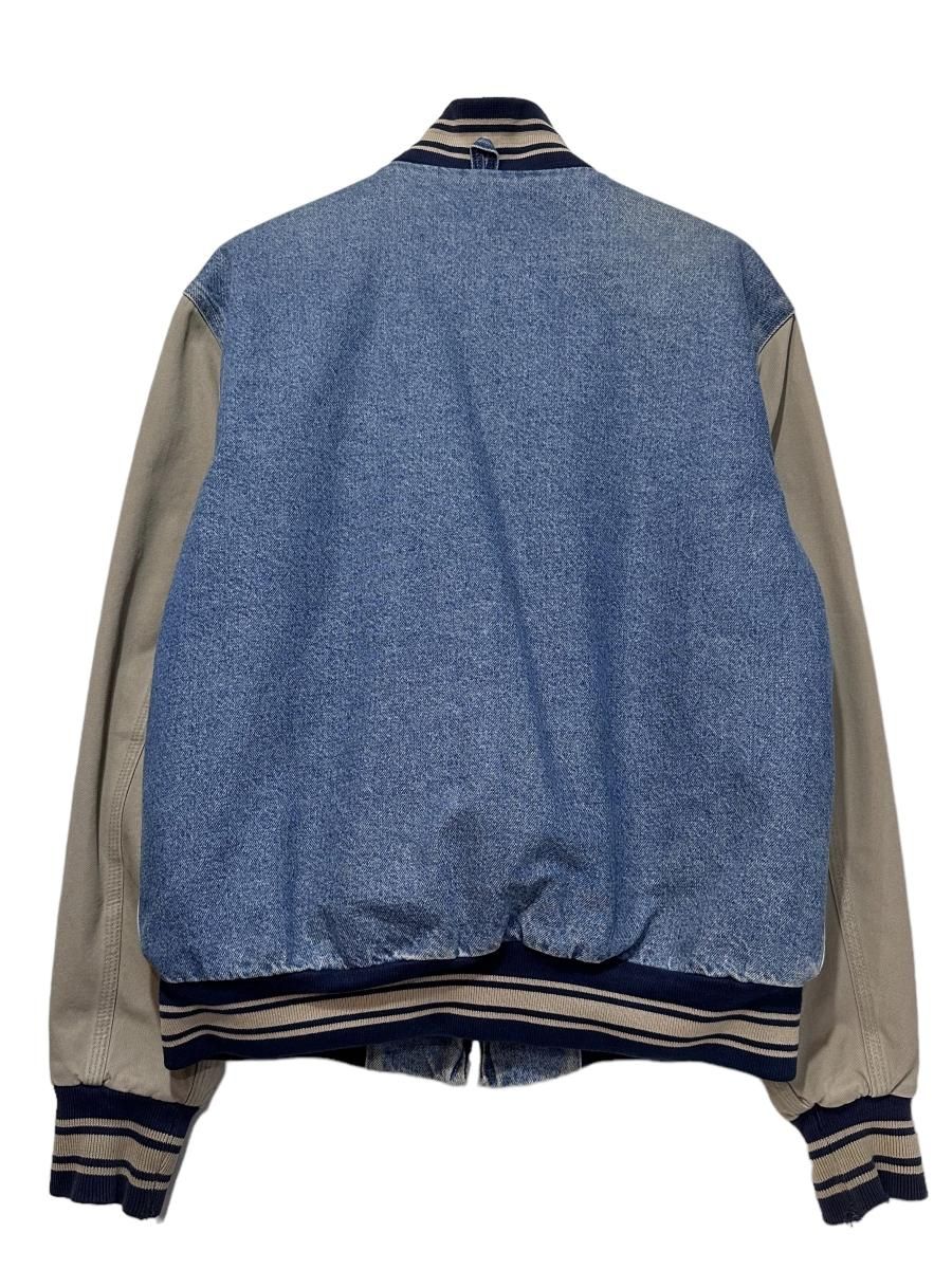 USA製 90s Carhartt Zip Up Denim Varsity Jacket 青 M USA製 90s Carhartt Zip Up Denim Varsity Jacket 青 M