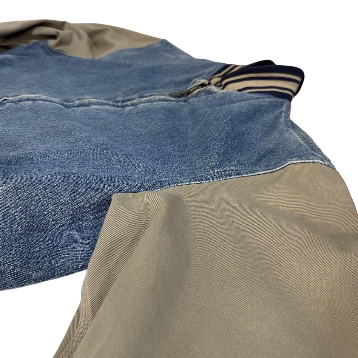 USA製 90s Carhartt Zip Up Denim Varsity Jacket 青 M