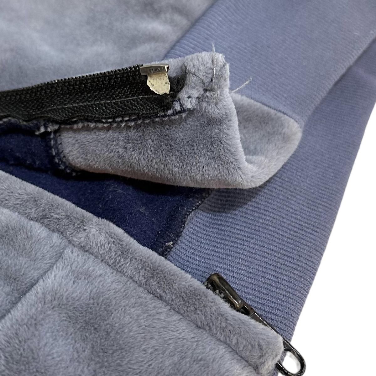 USA製 90s Carhartt Velor Zip Up Hoodie 青灰 M カーハート USA製 90s Carhartt Velor Zip Up Hoodie 青灰 M カーハート
