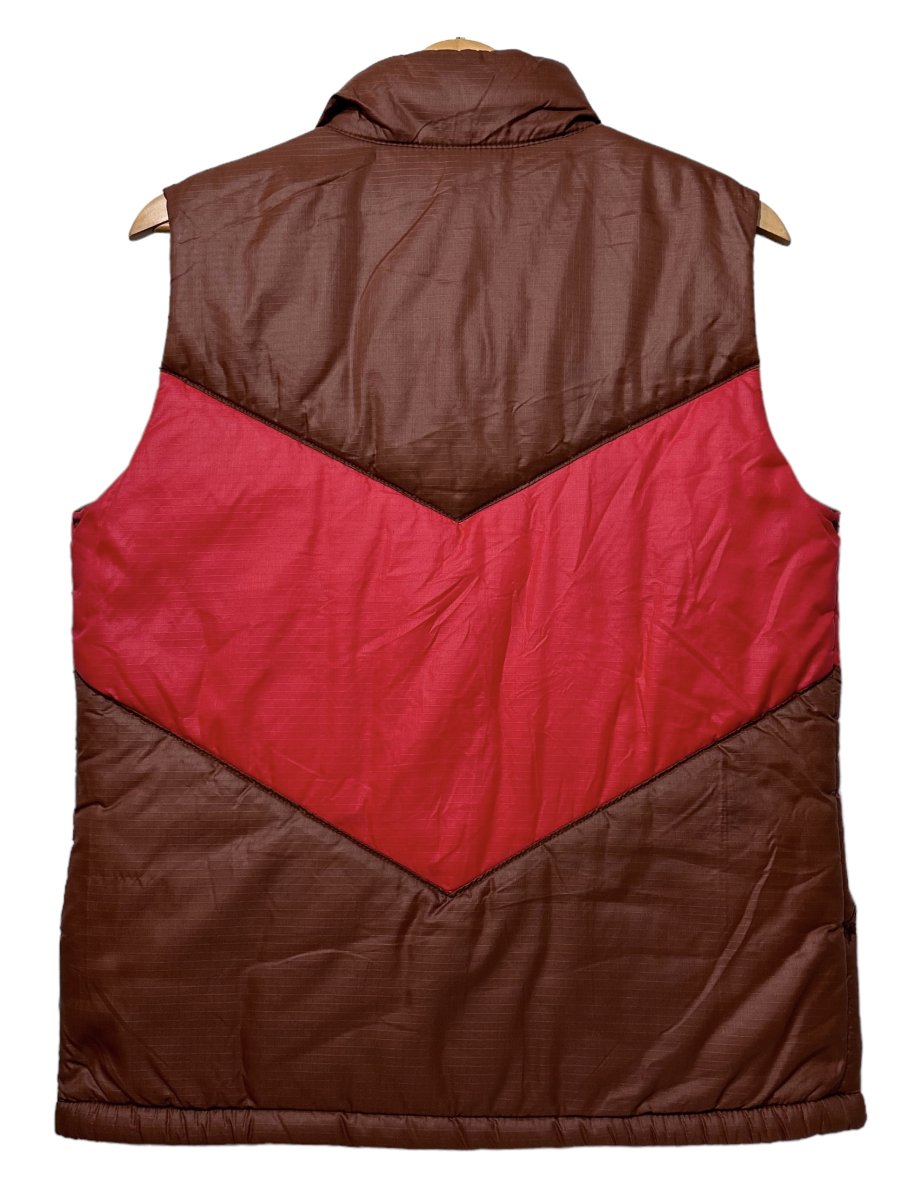 USA製 70s THE NORTH FACE Down Vest 茶赤 XS ノースフェイス ダウン