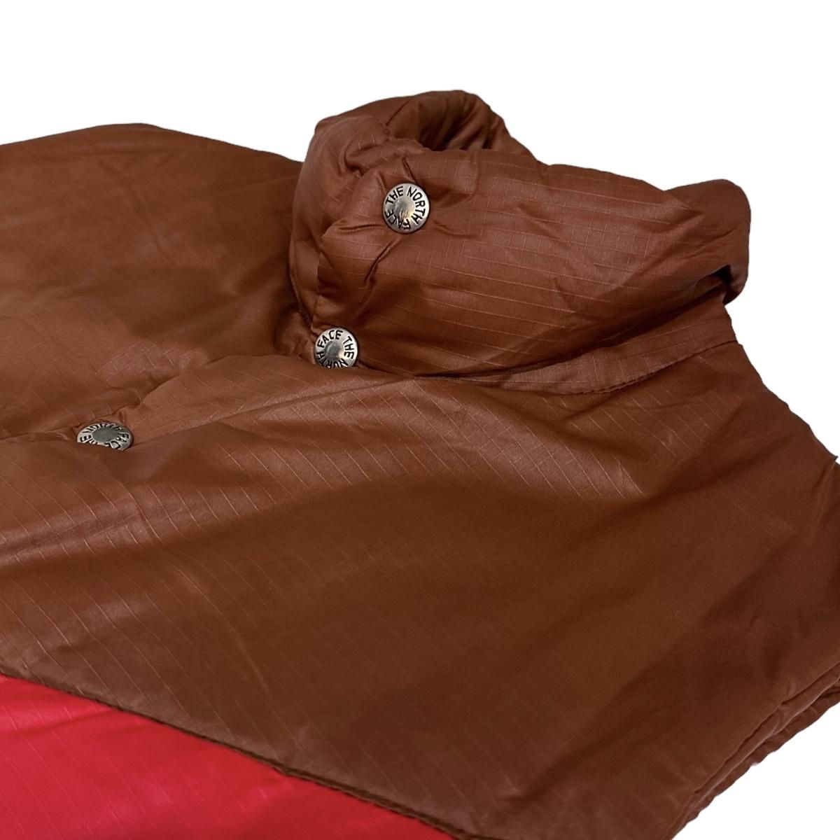 70s NorthFace　ダウンベスト　茶タグ　ヴィンテージ　レッド 70s THE NORTH FACEノースフェイス 茶タグ ダウンベスト 赤 XS