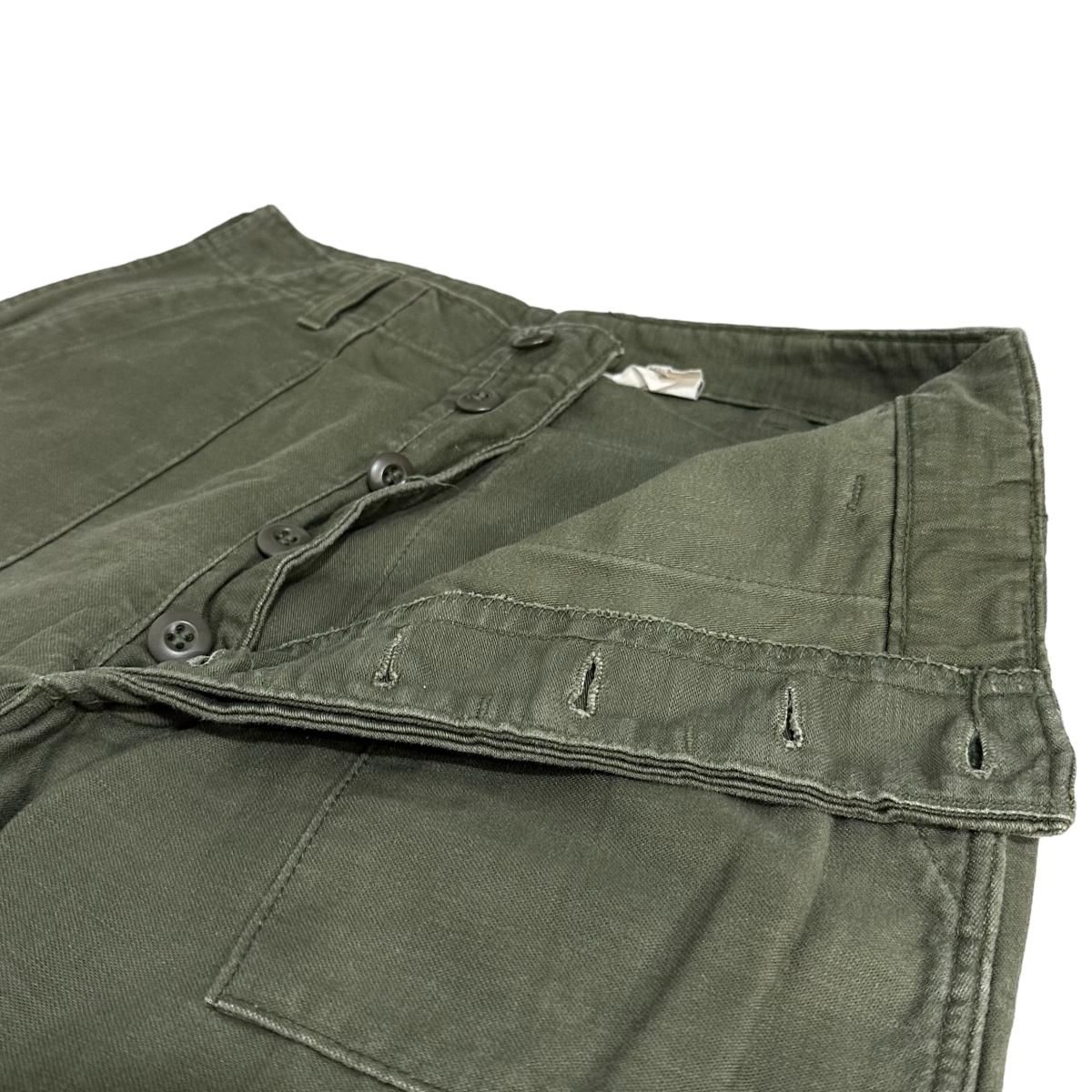 ジッパー仕様! 1970年 米軍 実物 OG-107 70s US ARMY Wステッチ