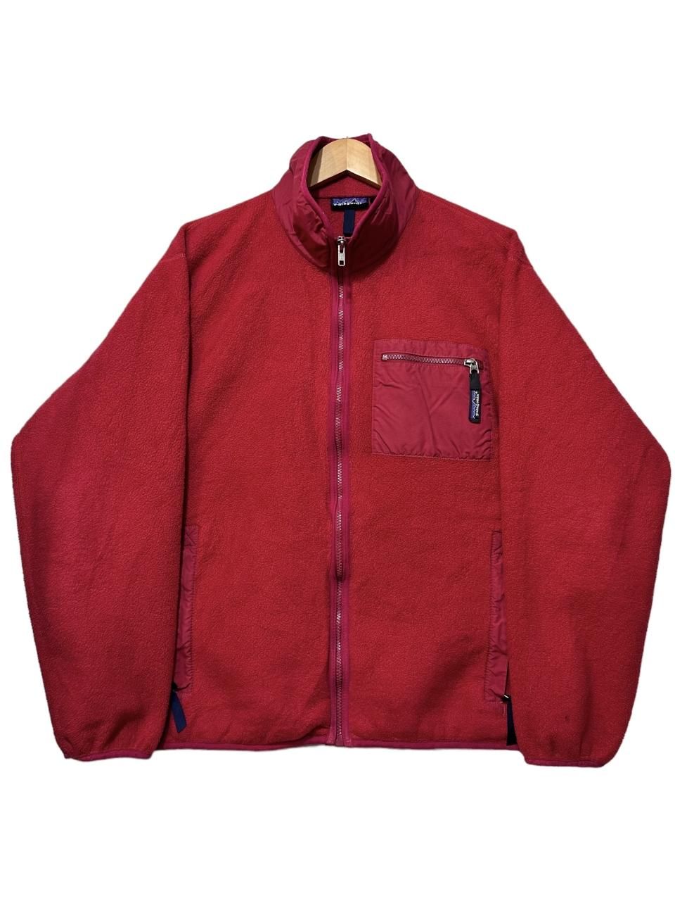 【楽天ランキング1位】 91年 USA製 pataginia パタゴニア 90s L 赤 Jacket Synchilla Lサイズ