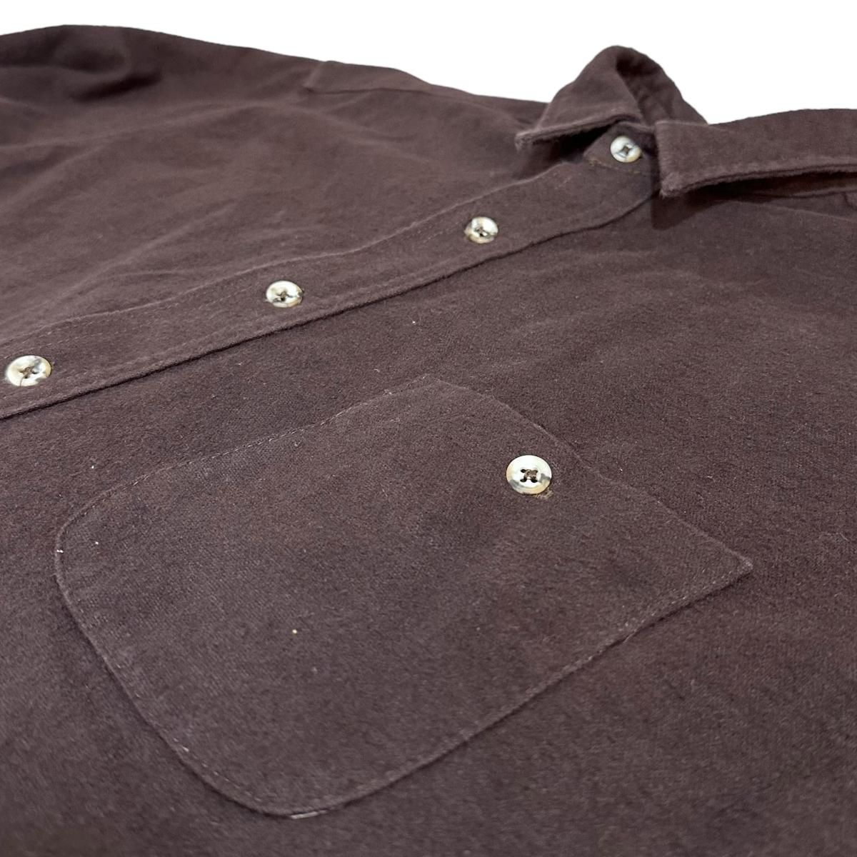80s Eddie Bauer Chamois Cloth L/S Shirt 茶 L 黒タグ エディー 80s Eddie Bauer Chamois Cloth L/S Shirt 茶 L 黒タグ エディー