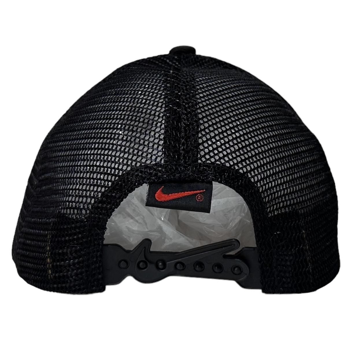 96年製 NIKE Logo 6 Panel Mesh Cap 黒 90s ナイキ メッシュ