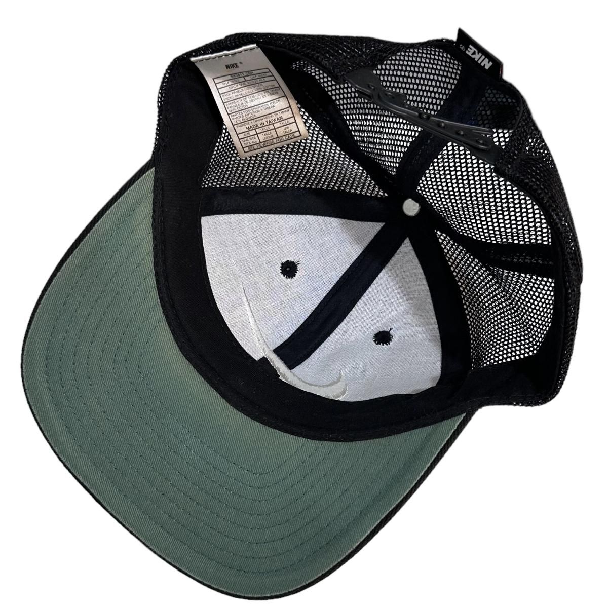 96年製 NIKE Logo 6 Panel Mesh Cap 黒 90s ナイキ メッシュ