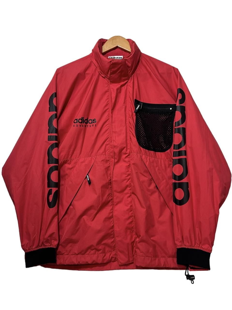 90s adidas ADVENTURE Nylon Kayak Jacket 赤 M アディダス 90s adidas ADVENTURE Nylon Kayak Jacket 赤 M アディダス