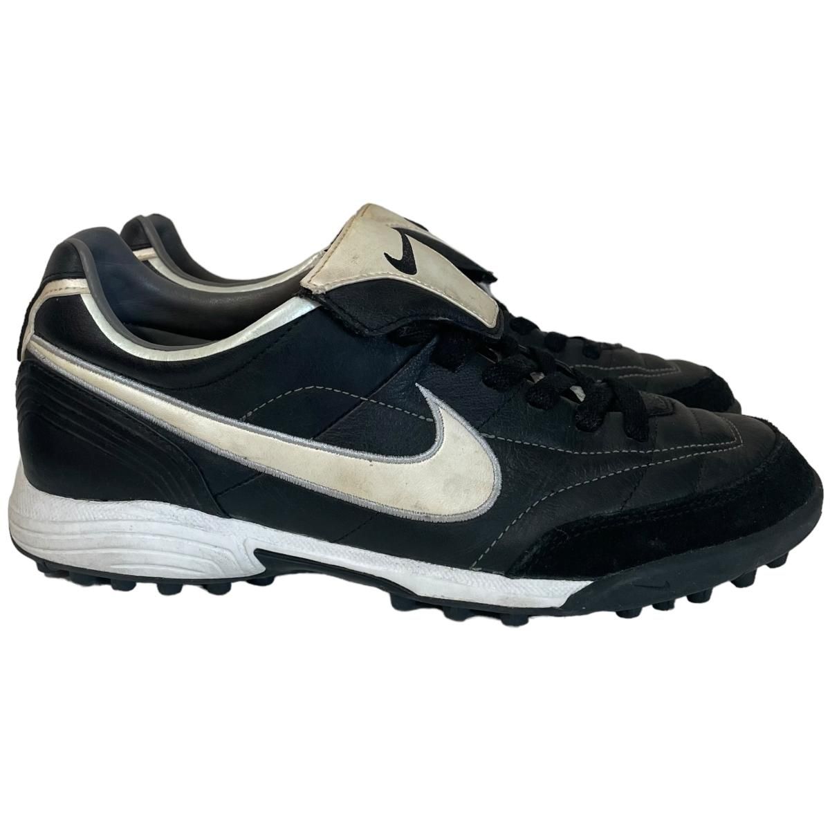 見事な創造力 PLUS TF MYSTIC TIEMPO NIKE 05年製 黒白 ナイキ US8.5/26.5cm シューズ