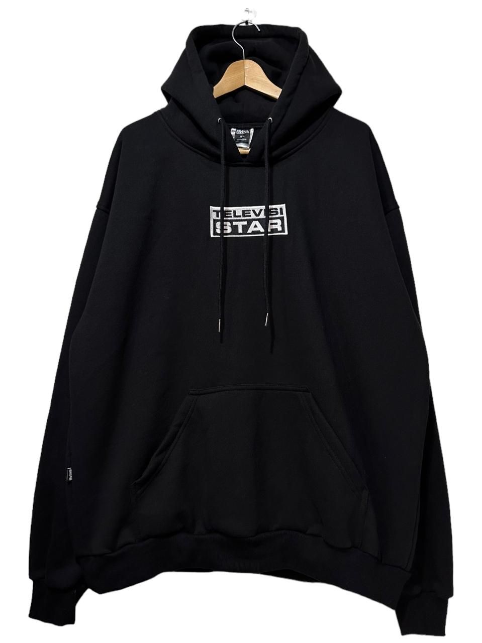 新品 TELEVISI STAR Box Logo Hoodie (BLACK) XL テレビジスター 新品 TELEVISI STAR Box Logo Hoodie (BLACK) XL テレビジスター