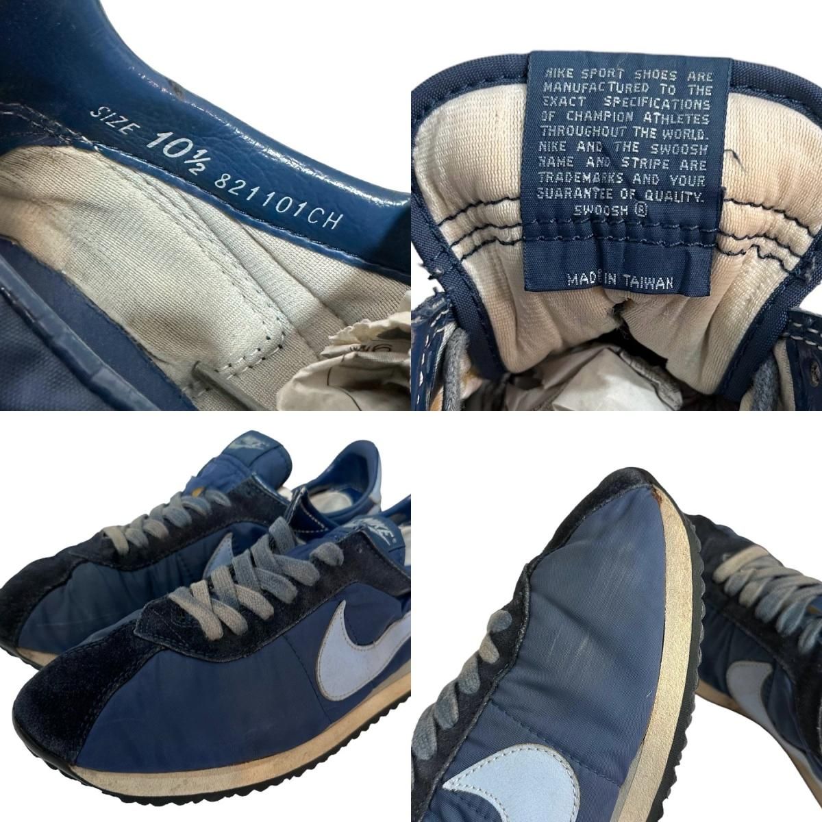 台湾製 82年 NIKE Nylon × Suede Sneaker 紺 US10.5/28.5cm 80s 台湾製 82年 NIKE Nylon × Suede Sneaker 紺 US10.5/28.5cm 80s