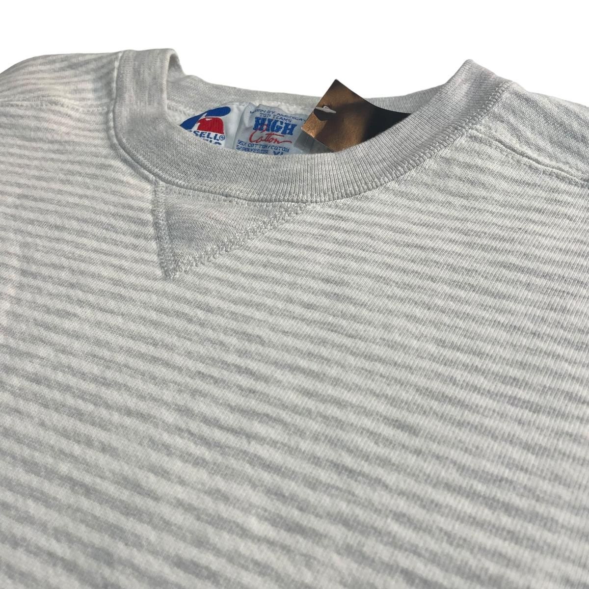 USA製 90s RUSSELL ATHLETIC Stripe Sweatshirt 灰 XL ラッセル USA製 90s RUSSELL ATHLETIC Stripe Sweatshirt 灰 XL ラッセル
