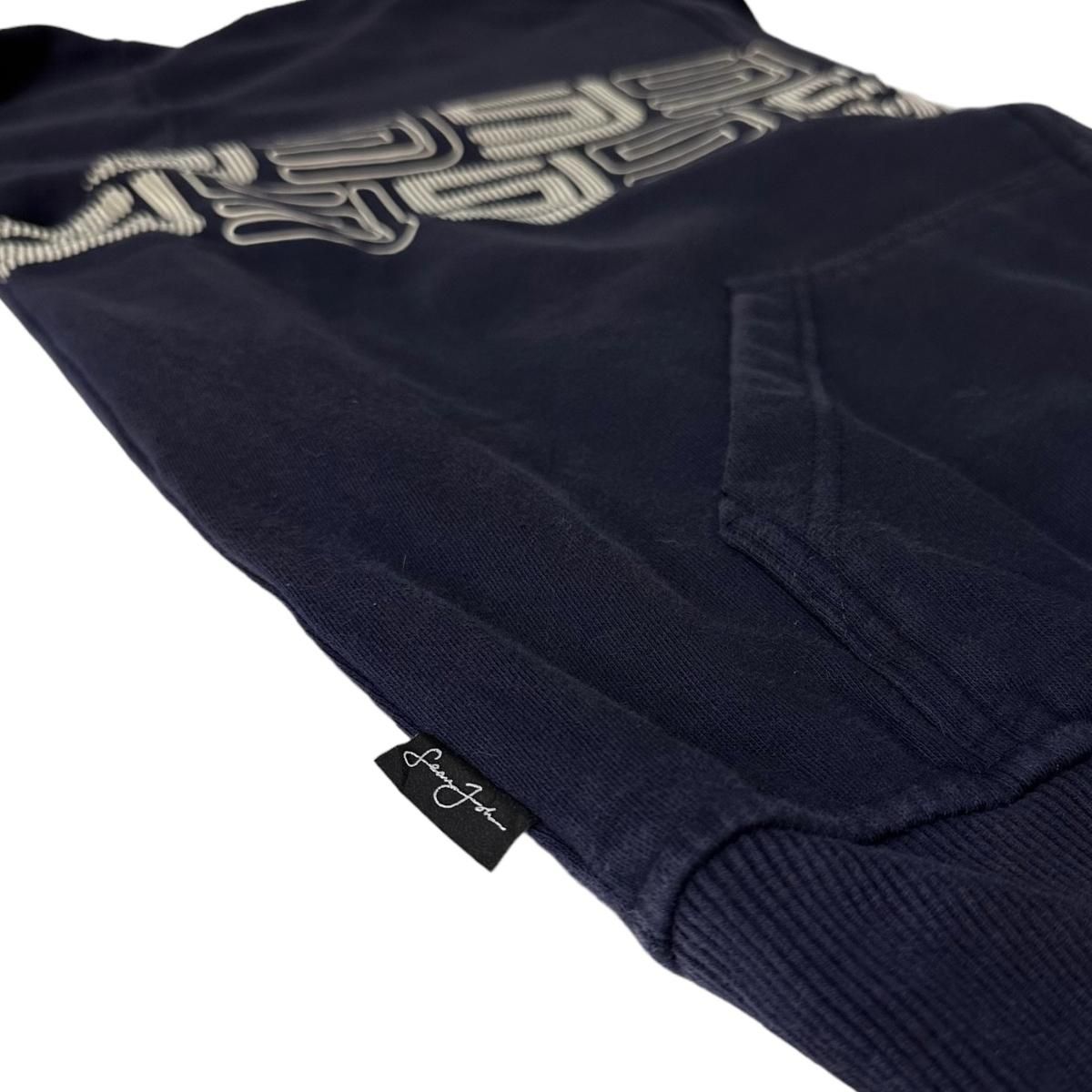 00s Sean John Logo Zip Up Sweat Hoodie 紺 L ショーンジョン