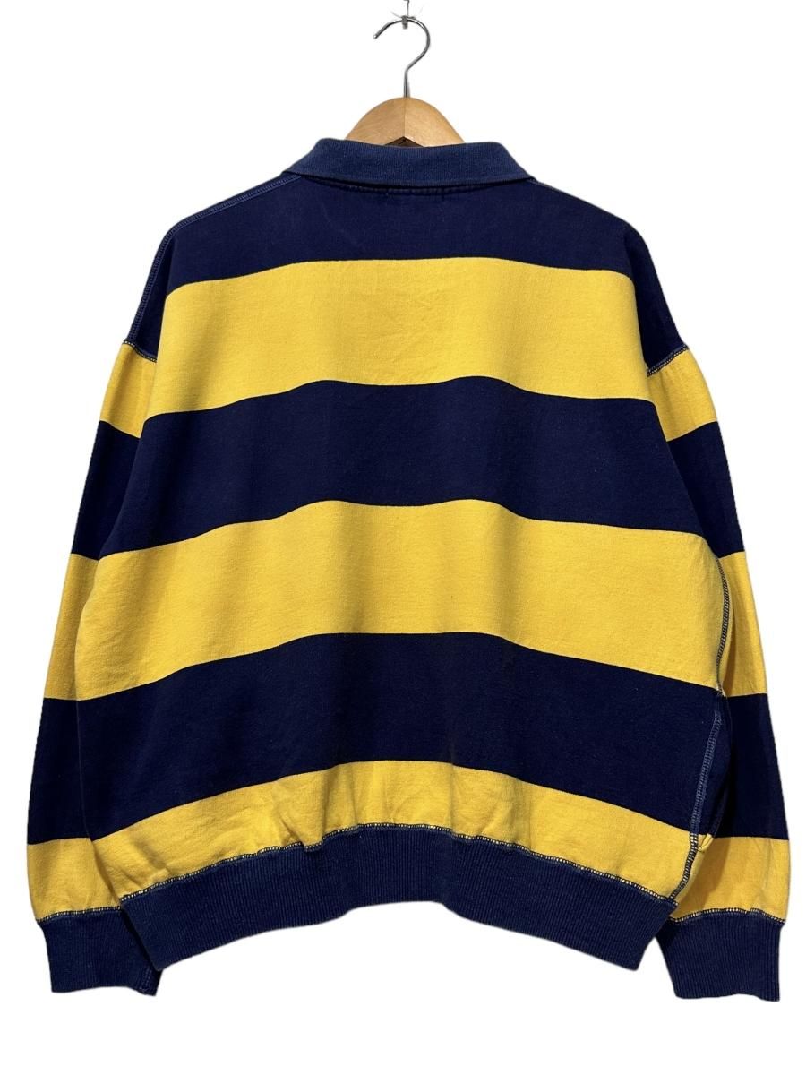 80s OLD GAP Half-Zip Stripe Sweatshirt 紺黄 XL オールド 80s OLD GAP Half-Zip Stripe Sweatshirt 紺黄 XL オールド
